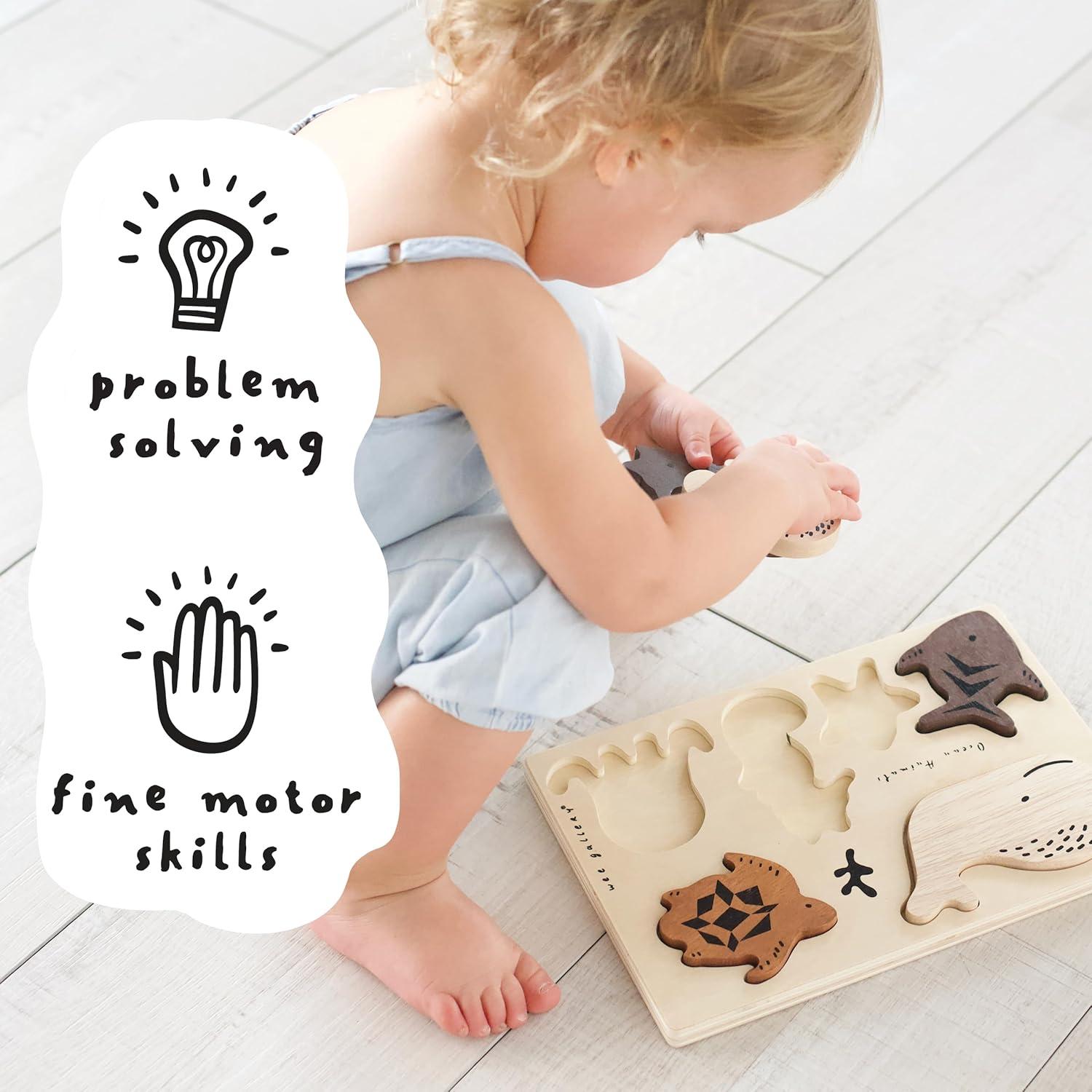 Rompecabezas de Madera Wee Gallery Aves 25.4x17.8 cm Montessori