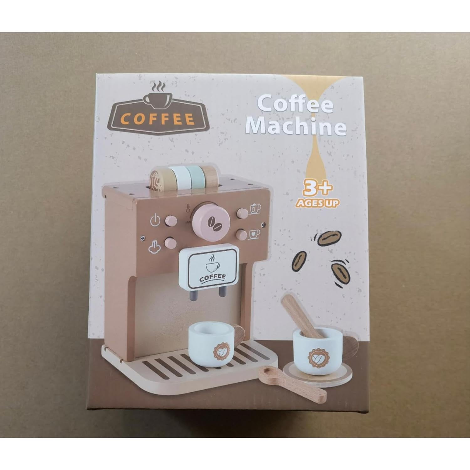 Juguete de Cafetera de Madera BUYGER para Niños 3+ Años