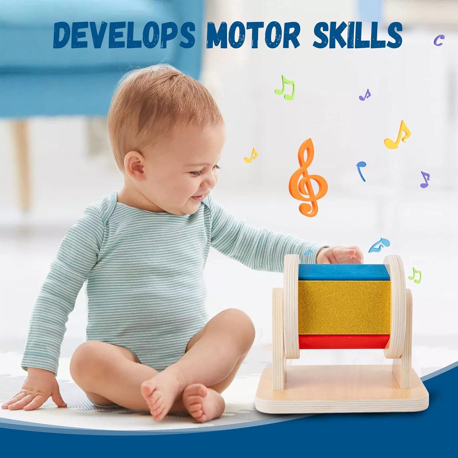 Tambor Giratorio Montessori Adena para Bebés 6-12 Meses