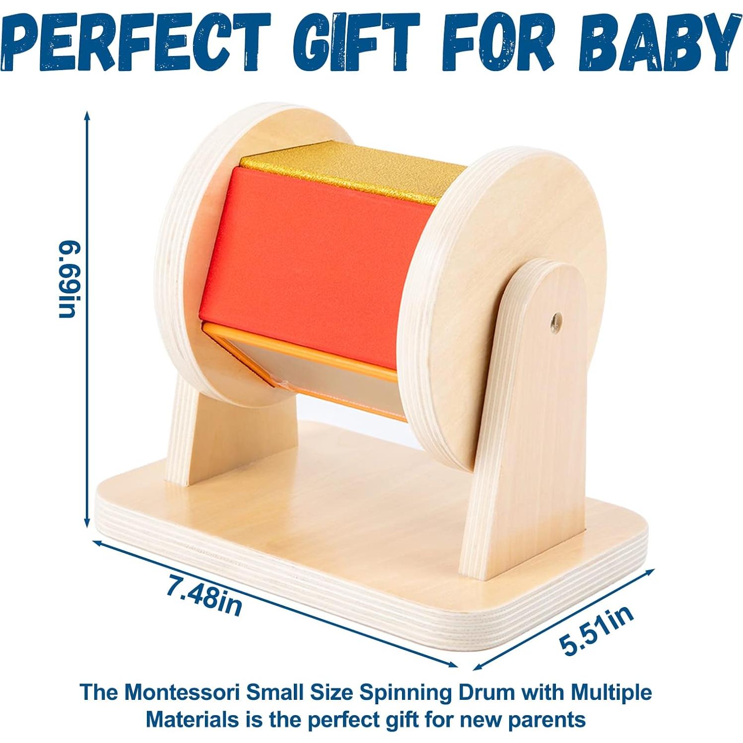 Tambor Giratorio Montessori Adena para Bebés 6-12 Meses