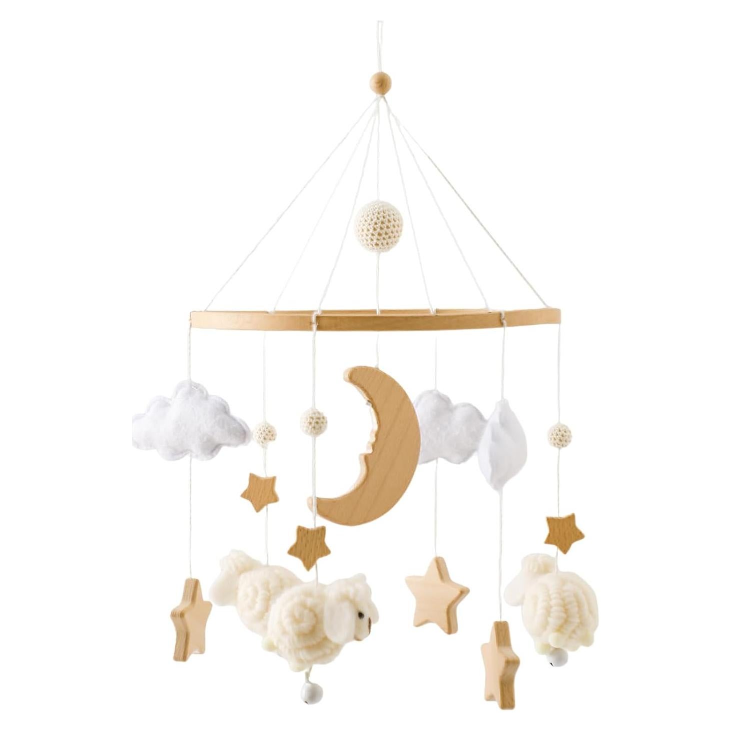 Móvil para Cuna Ikubigu Beige - Juguete Calmante Infantil