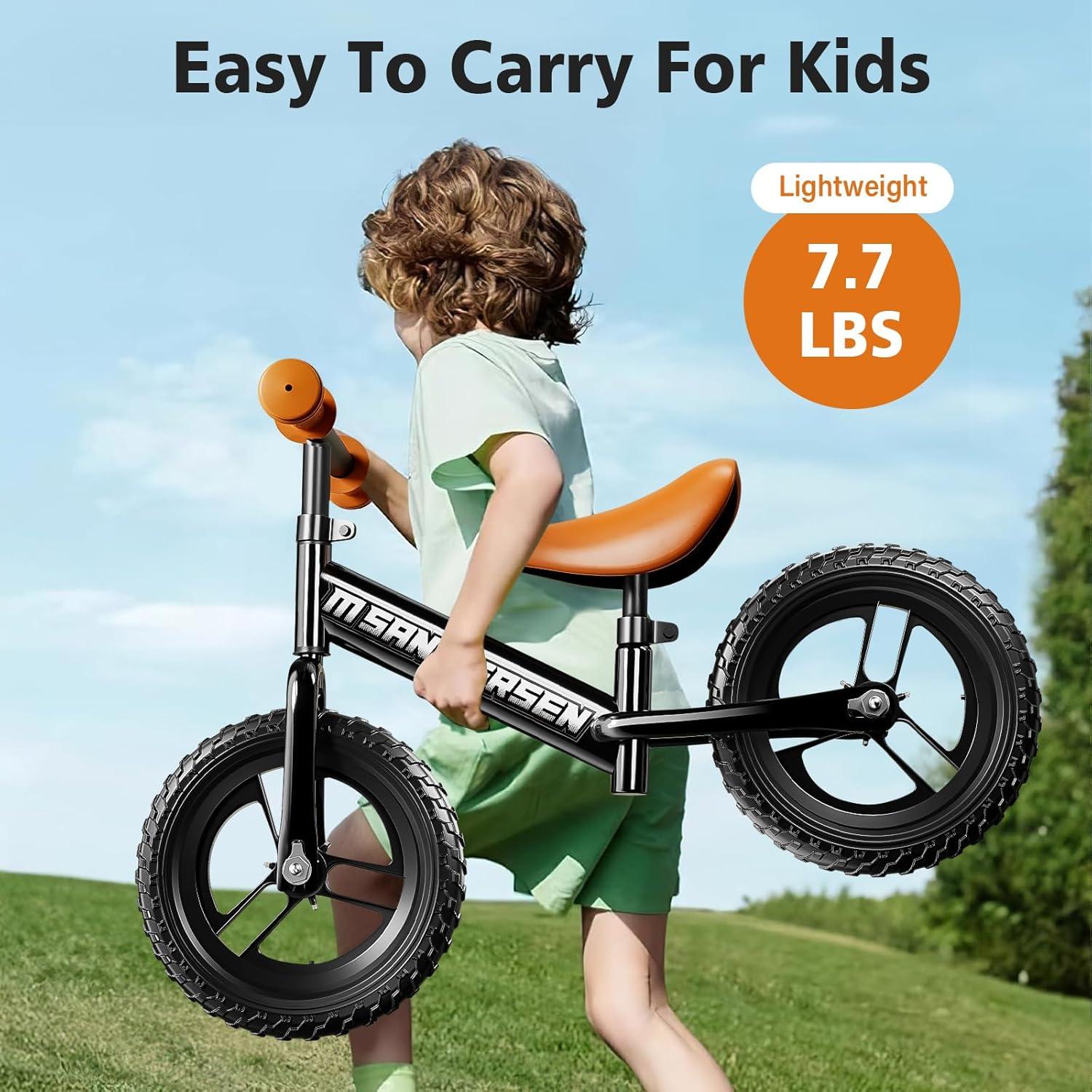 Bicicleta de Equilibrio M SANMERSEN 12" Ajustable Niños 2-5 Años