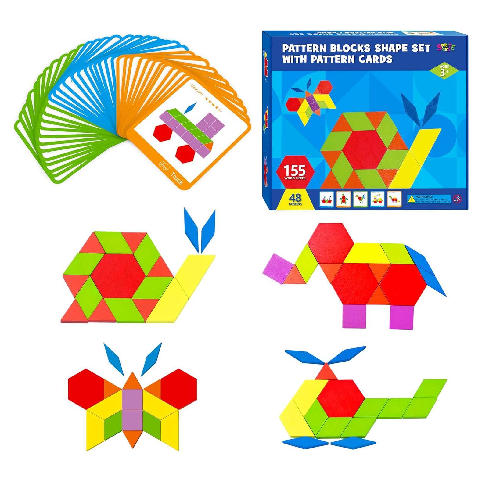 Juego de Bloques de Madera 155 Piezas SpriteGru para Niños