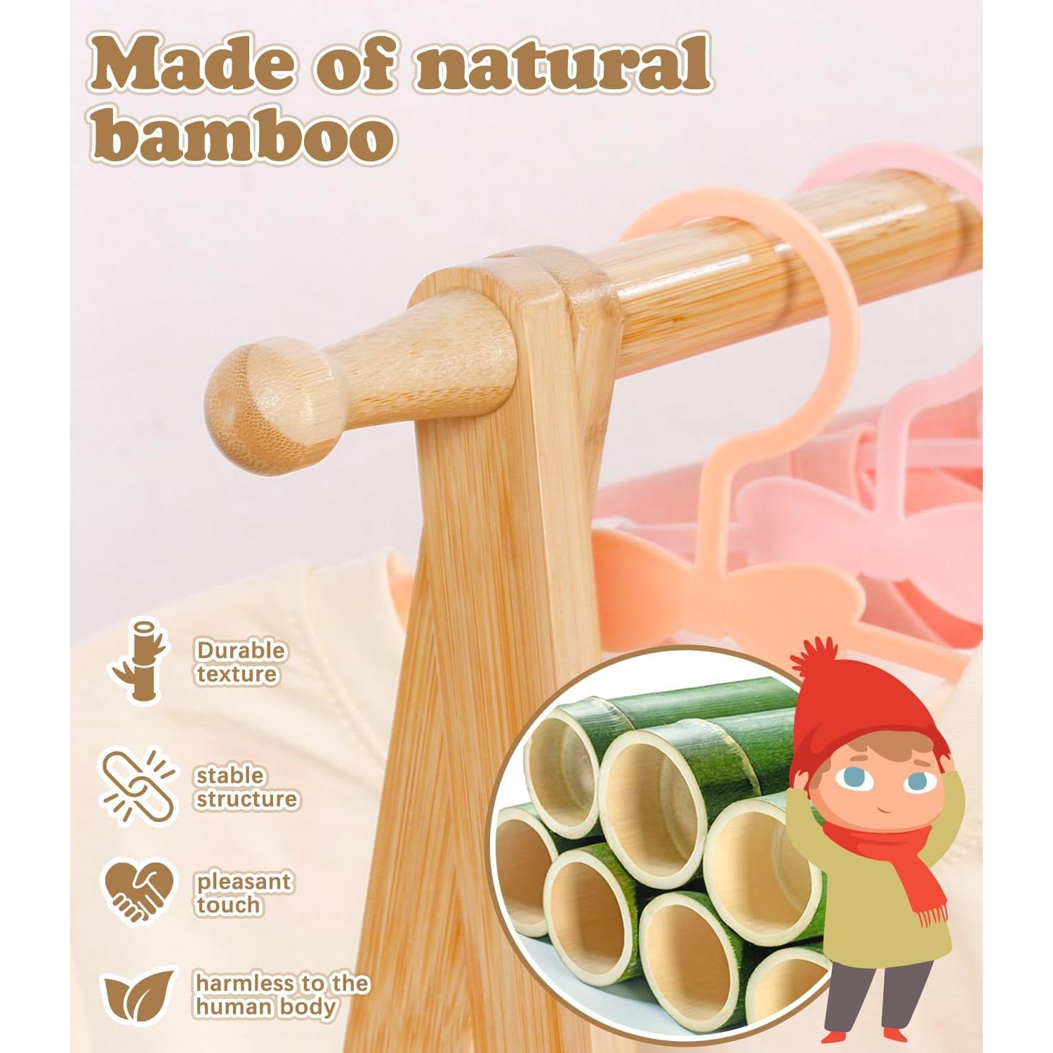 Perchero Infantil Relquorax con Almacenamiento de Bambú