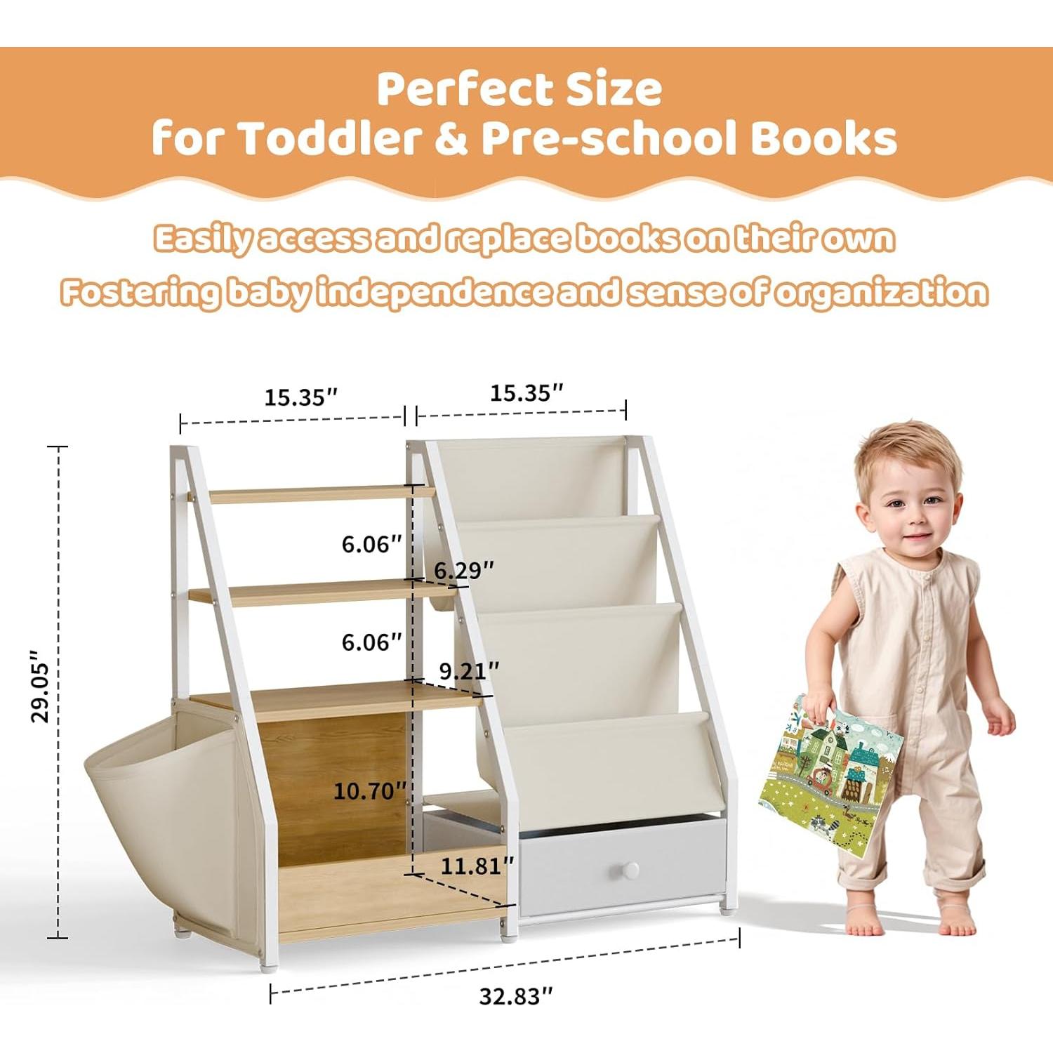 Estantería para Niños HAVLOTII Madera Clara 74.93 cm