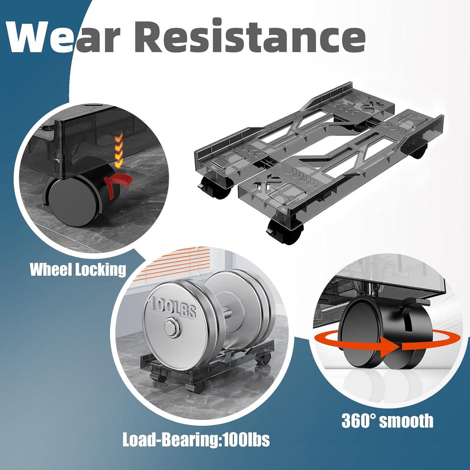 Soporte para CPU CABTE Ajustable con Ruedas 20-30 cm Gris