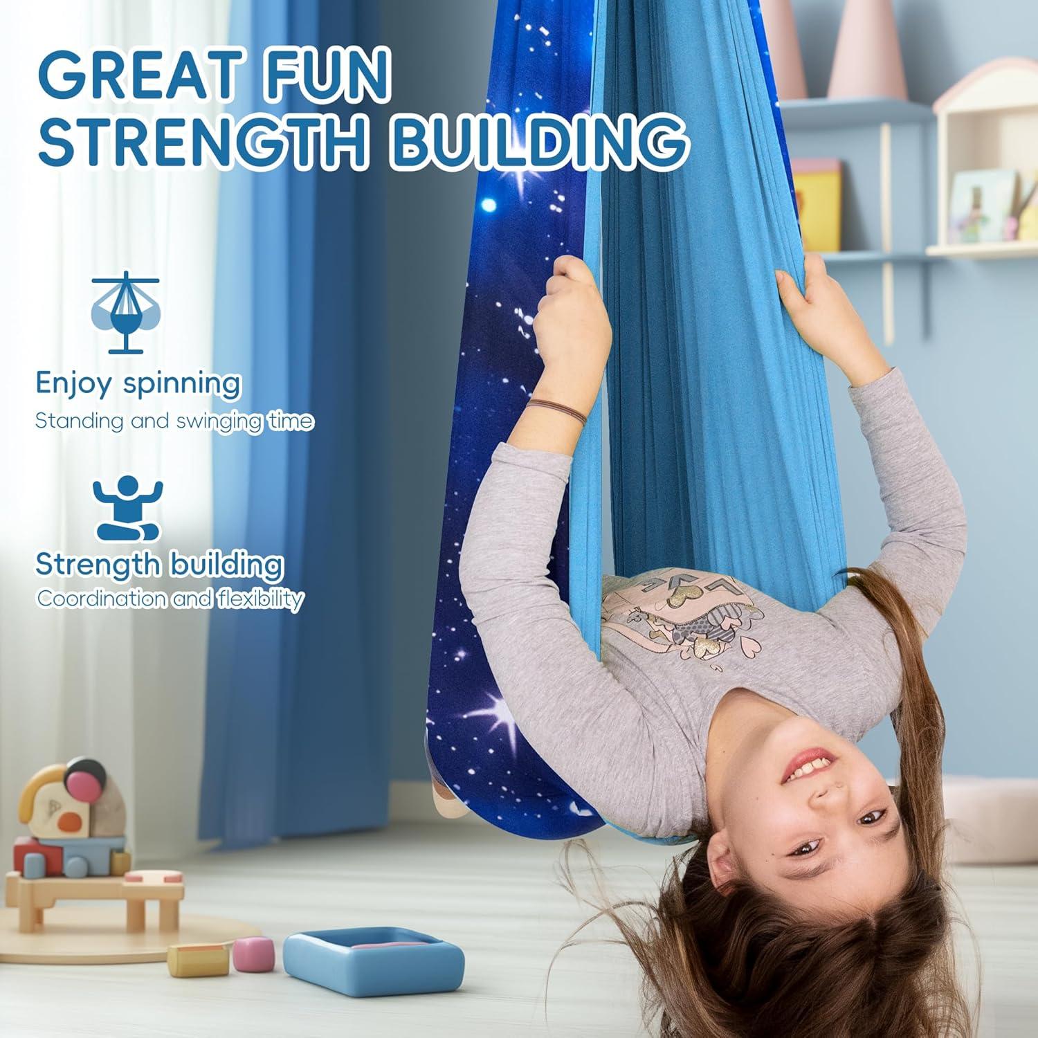 Hamaca Sensorial OUTREE para Niños Azul 139.9x150.4 cm