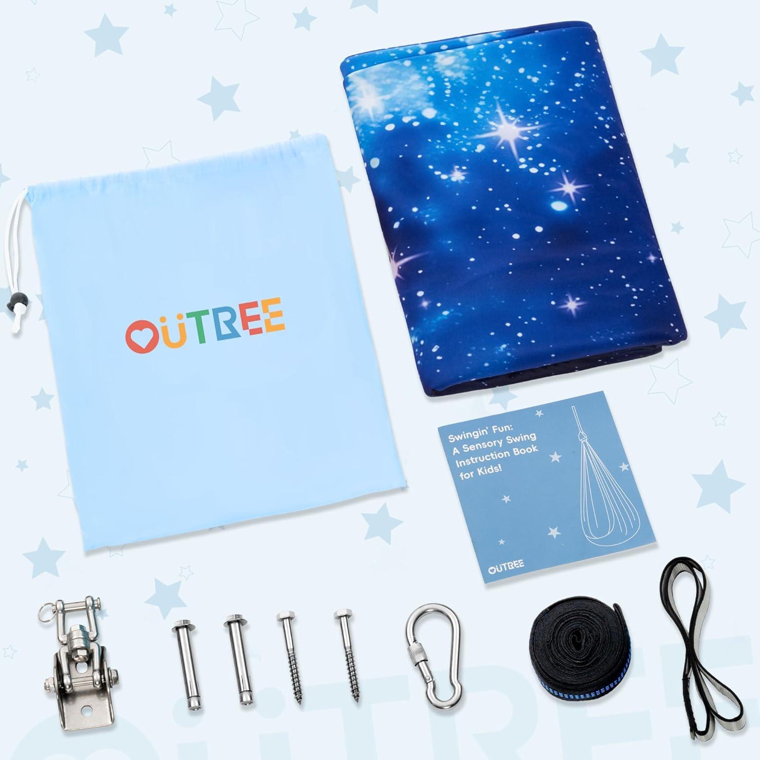 Hamaca Sensorial OUTREE para Niños Azul 139.9x150.4 cm