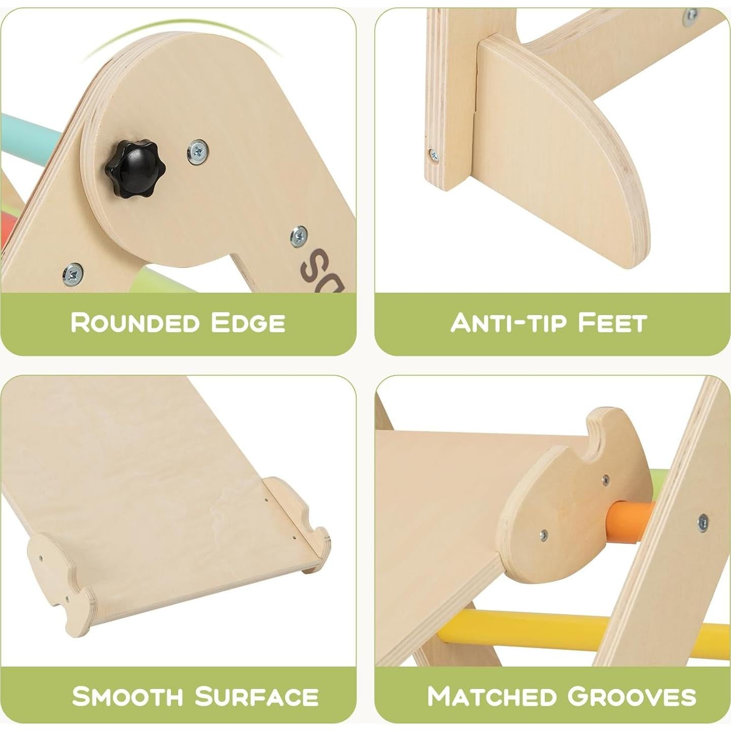 Conjunto de Escalada Pikler Olakids 8 en 1 Plegable para Niños