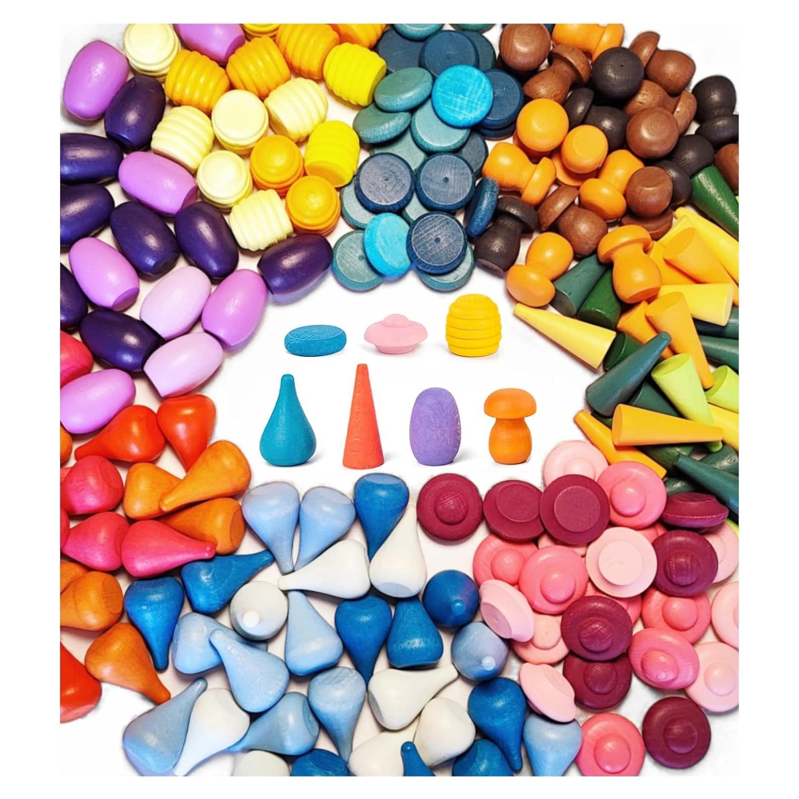 Juguete Educativo MIKNEKE Relleno Sensorial 162 Piezas Madera