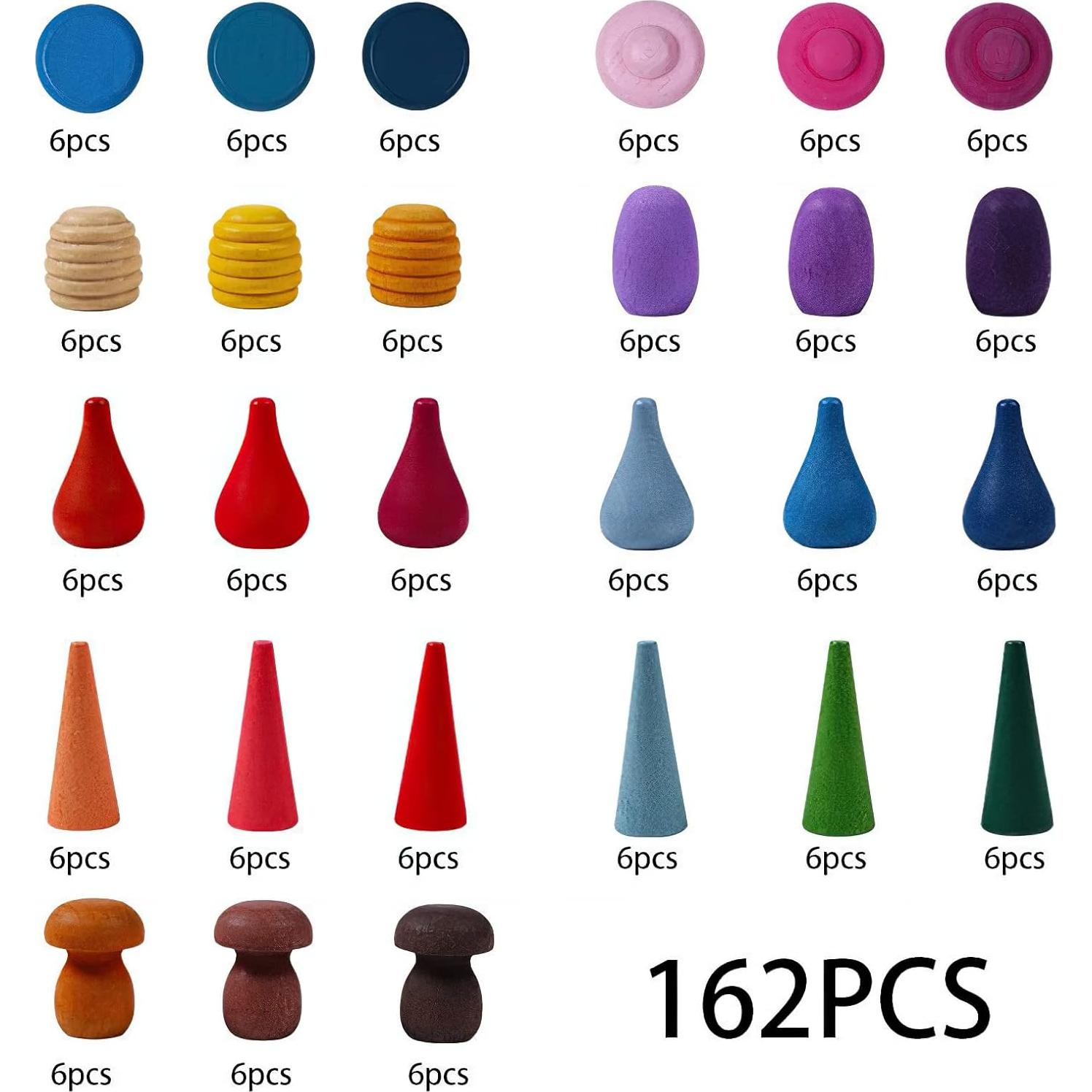 Juguete Educativo MIKNEKE Relleno Sensorial 162 Piezas Madera