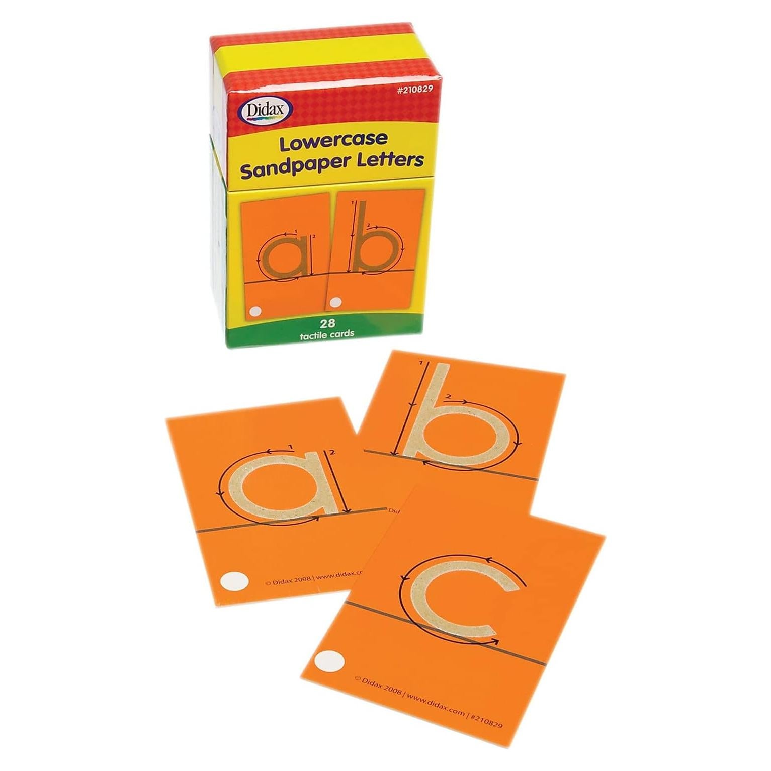 Tarjetas Táctiles de Alfabeto Didax - Letras en Papel de Lija