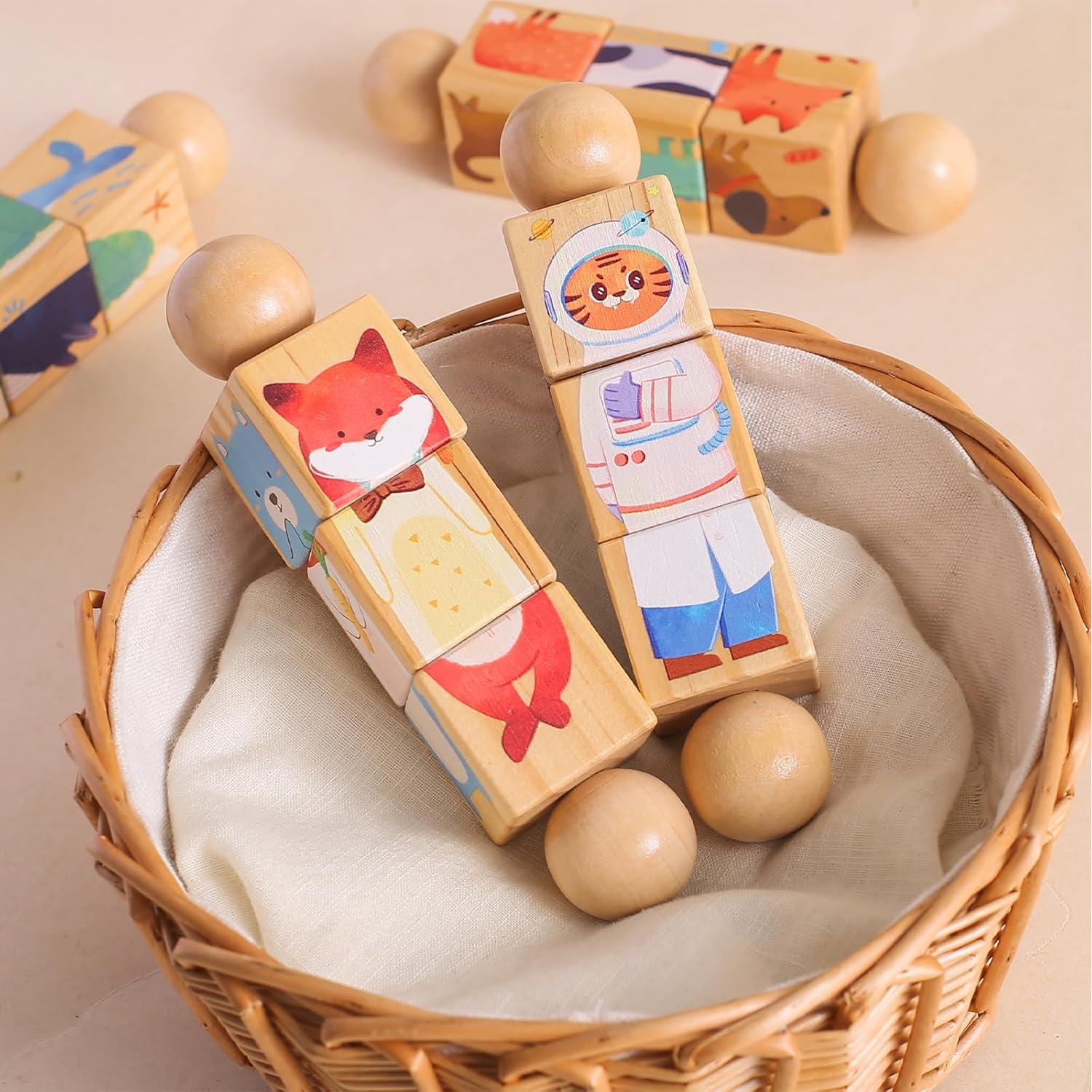 Juguete de Rompecabezas de Madera Promise Babe - Zorro y Tigre