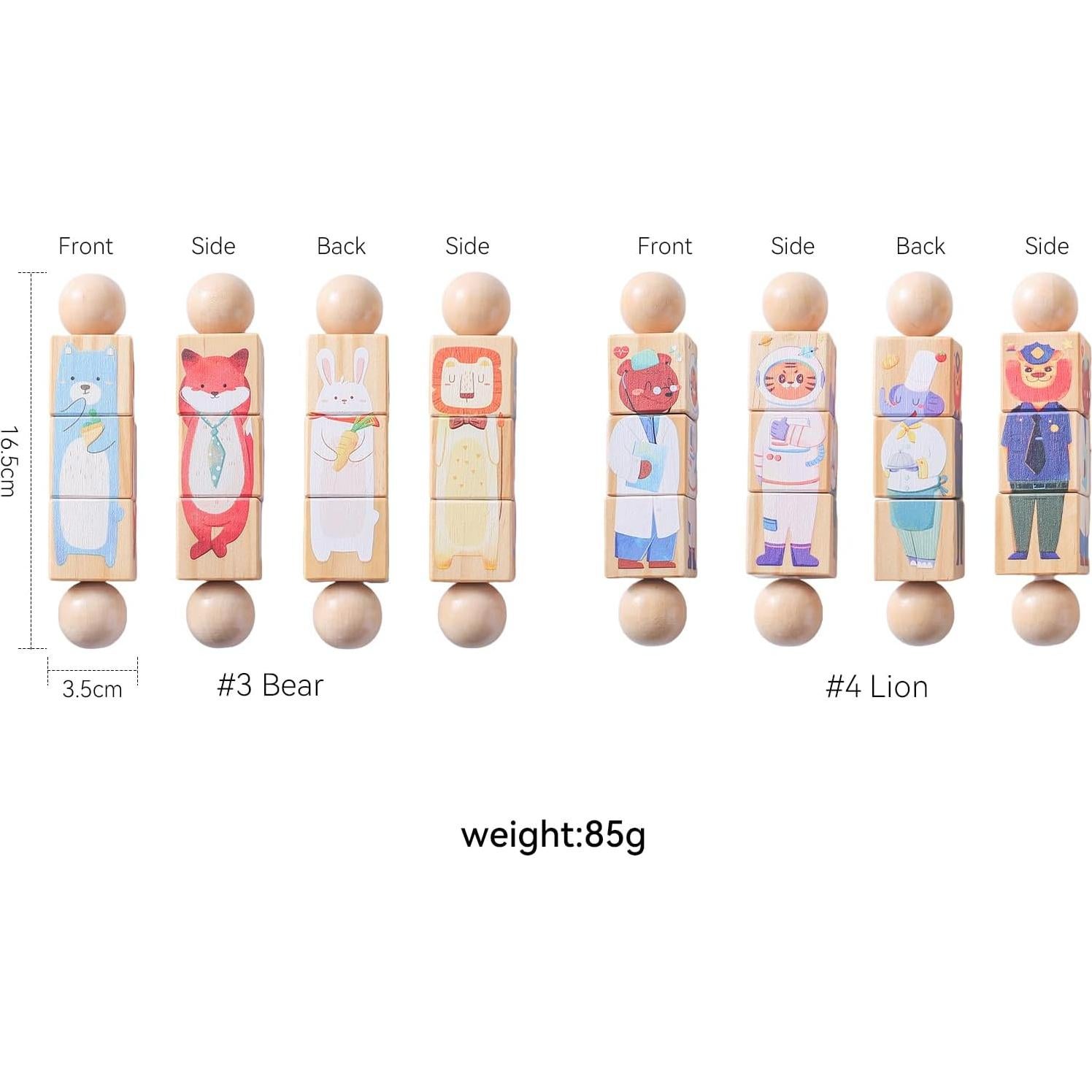 Juguete de Rompecabezas de Madera Promise Babe - Zorro y Tigre