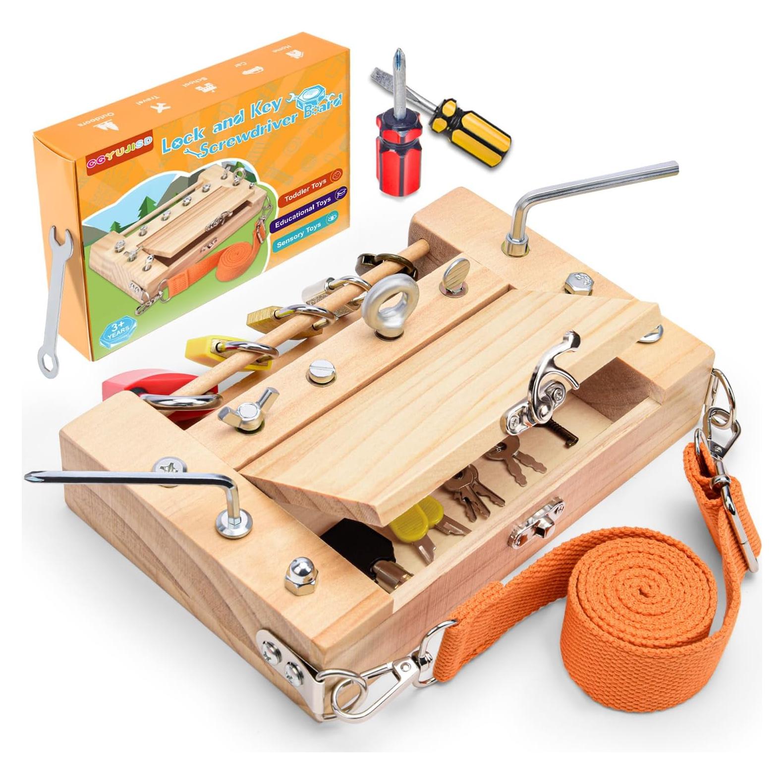 Juego de Llave y Cerradura Montessori CGYUJISD - Juguete de Madera