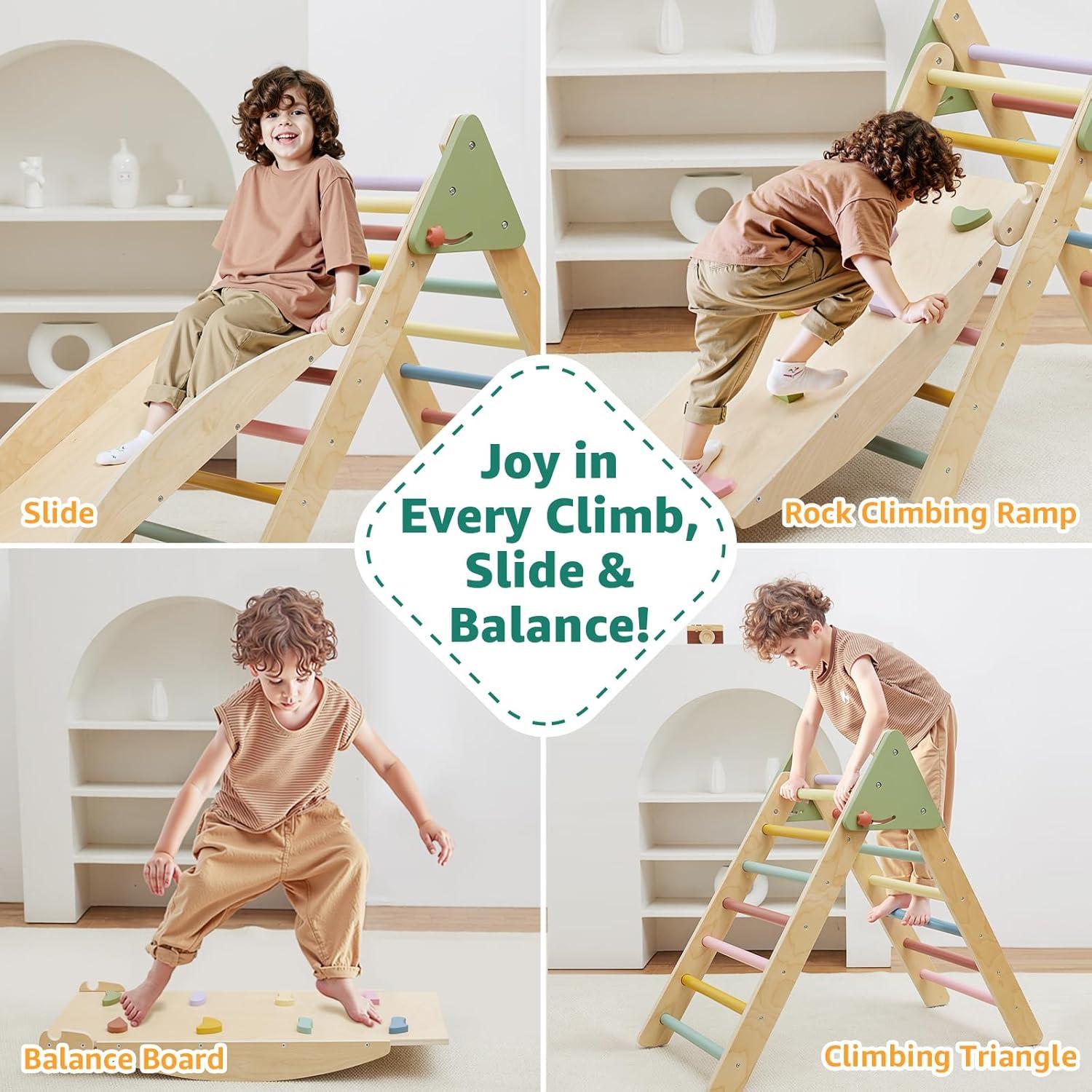 Juego de Triángulo Pikler Takeeyce 2 Piezas Escalada Montessori