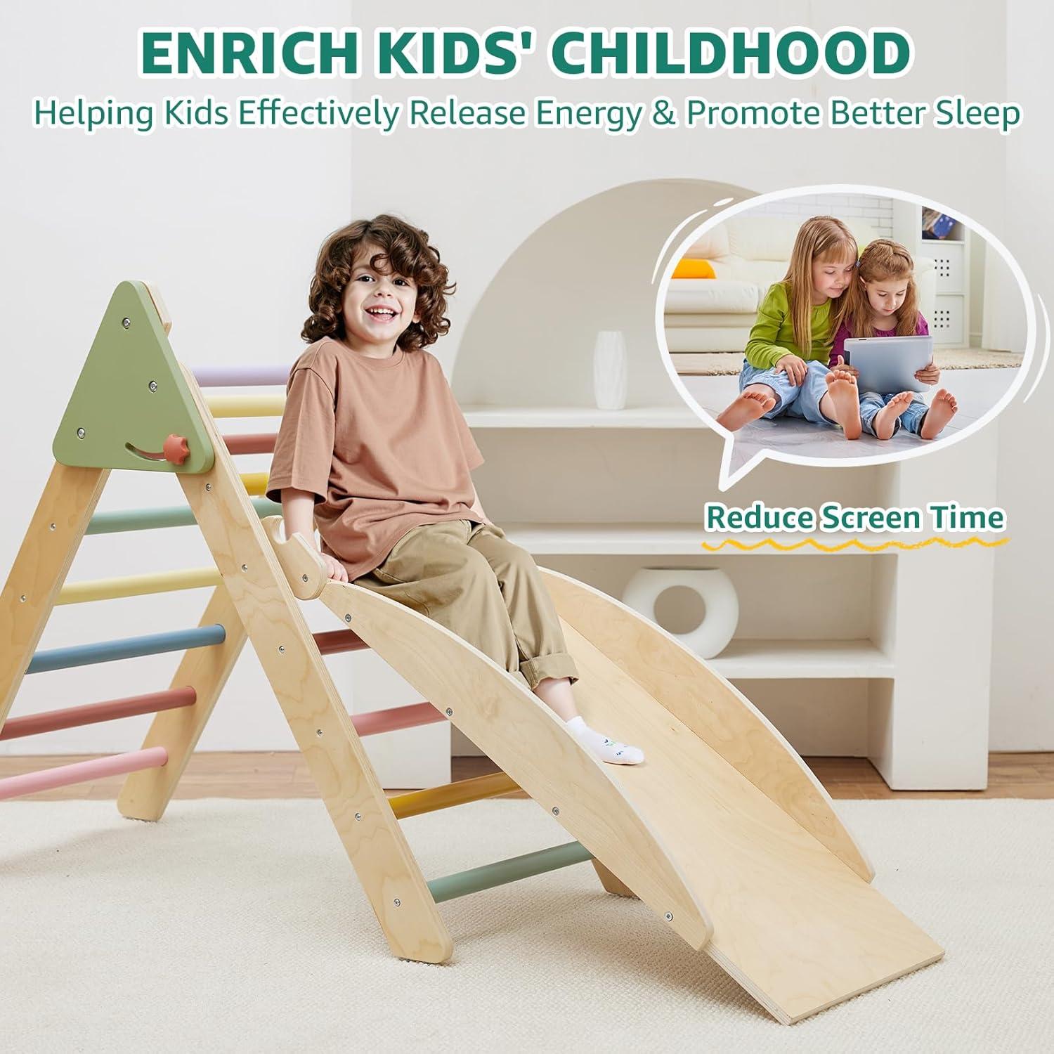 Juego de Triángulo Pikler Takeeyce 2 Piezas Escalada Montessori