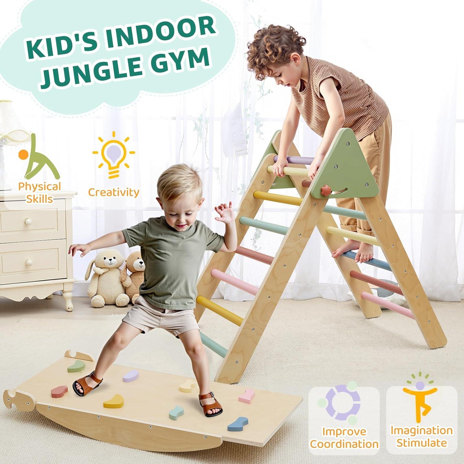 Juego de Triángulo Pikler Takeeyce 2 Piezas Escalada Montessori