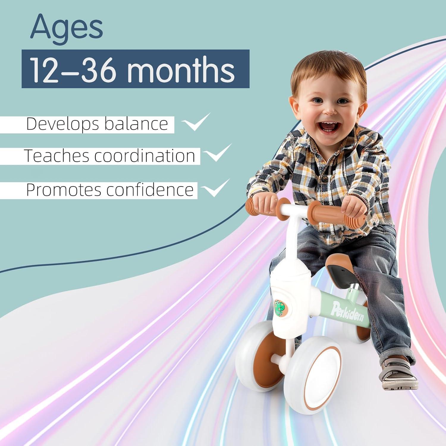 Bicicleta de Equilibrio PerKidern para Bebés 1-3 Años