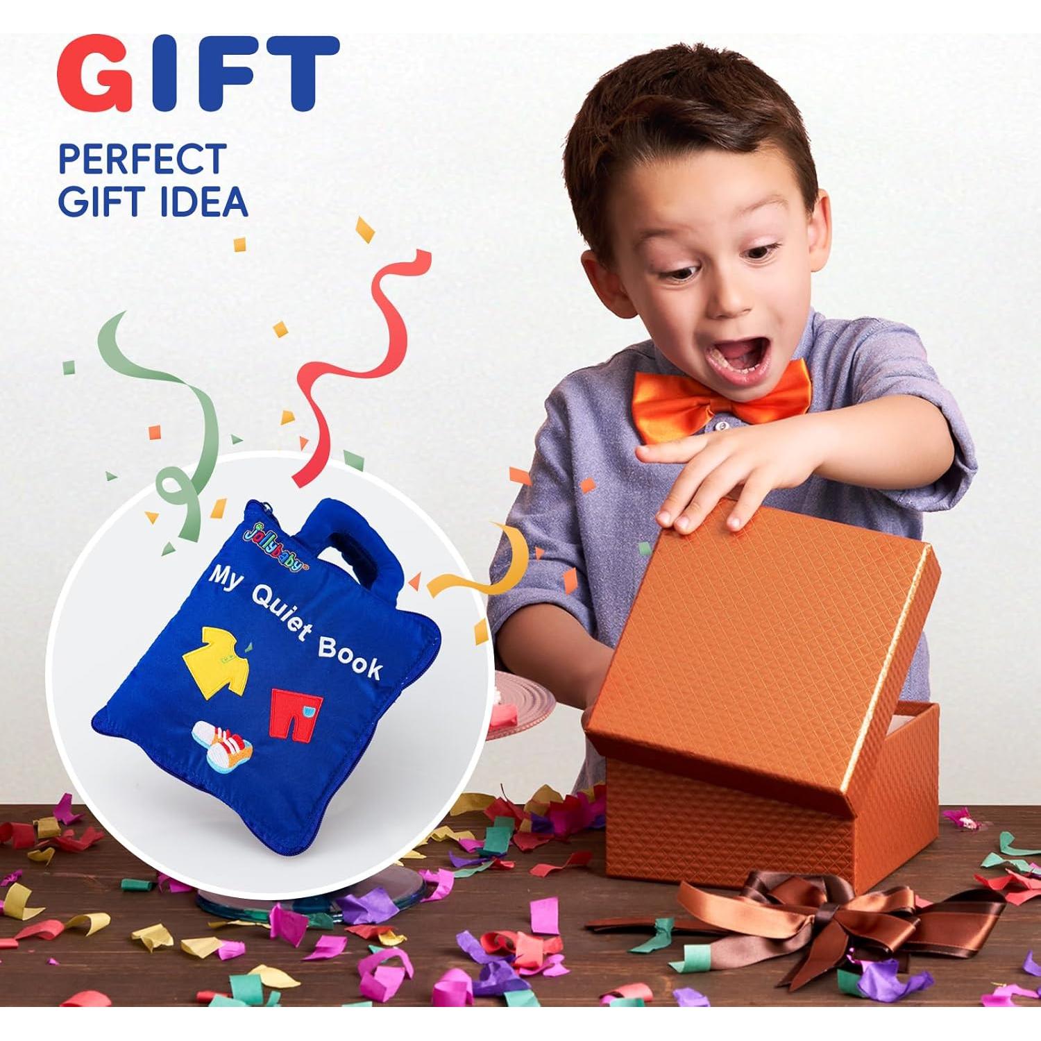 Libro Silencioso Suave Jollybaby para Bebés 0-4 Años Azul