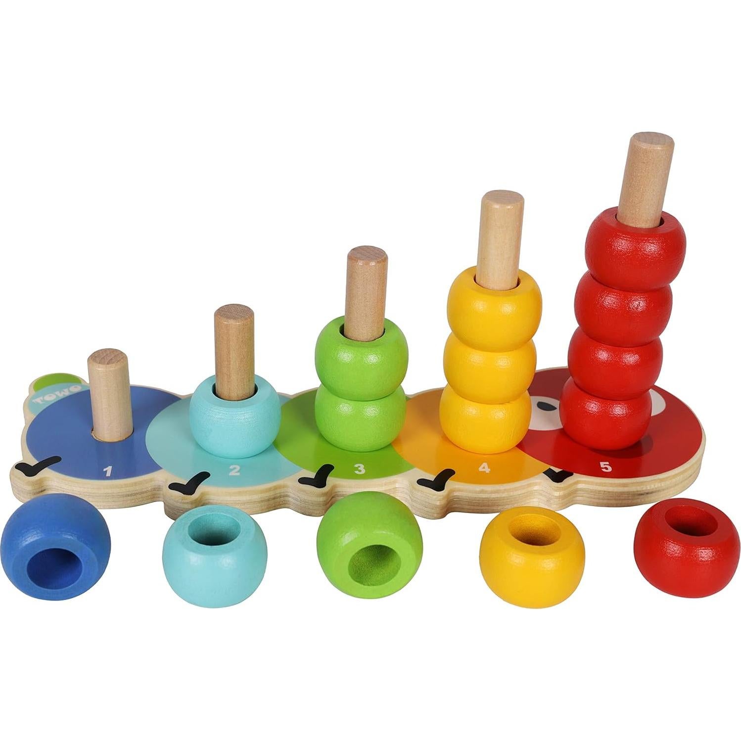 Anillos Apilables de Madera Toys of Wood Oxford - 15 Piezas
