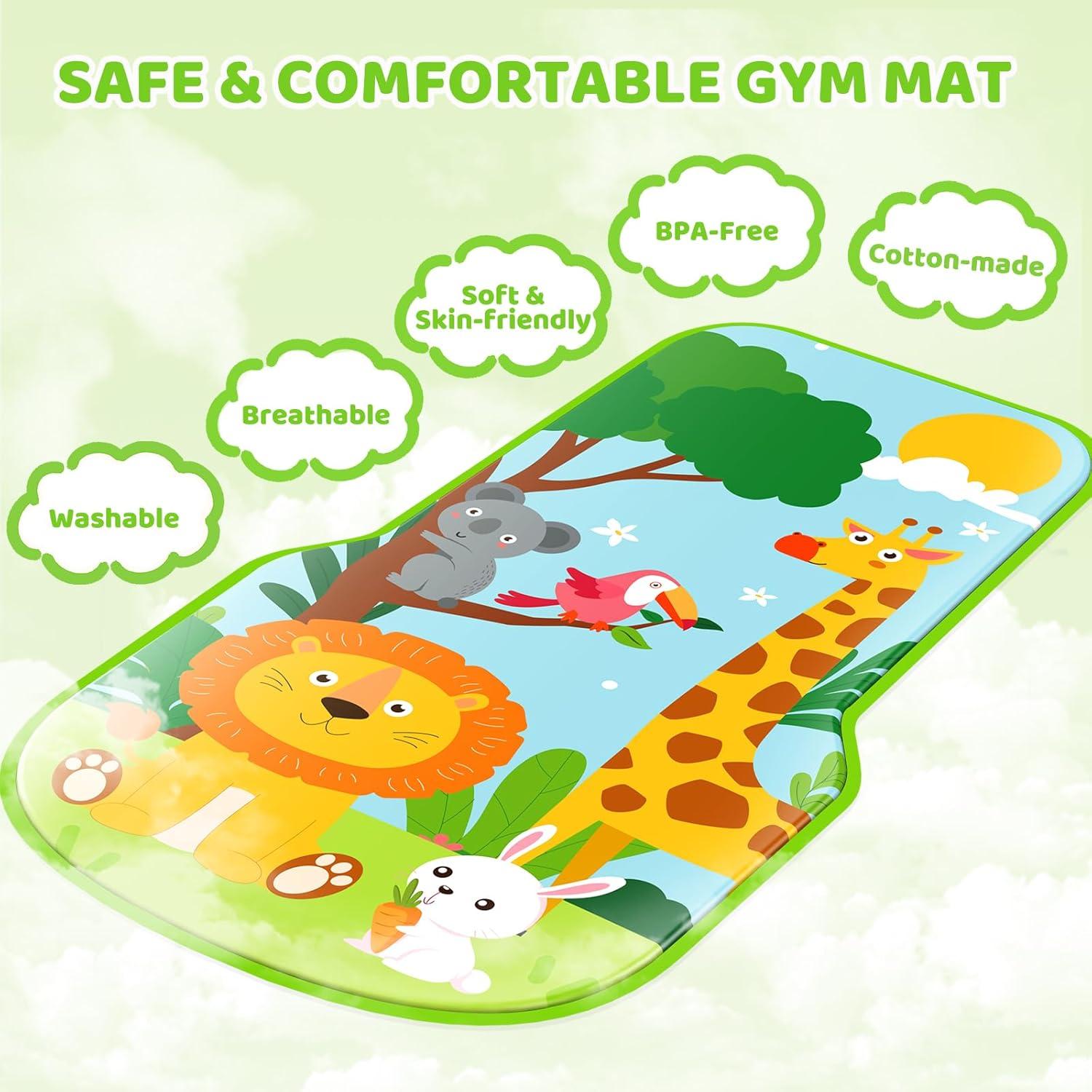 Alfombra de Juego 4 en 1 Toidgy Verde con Andador y Piano