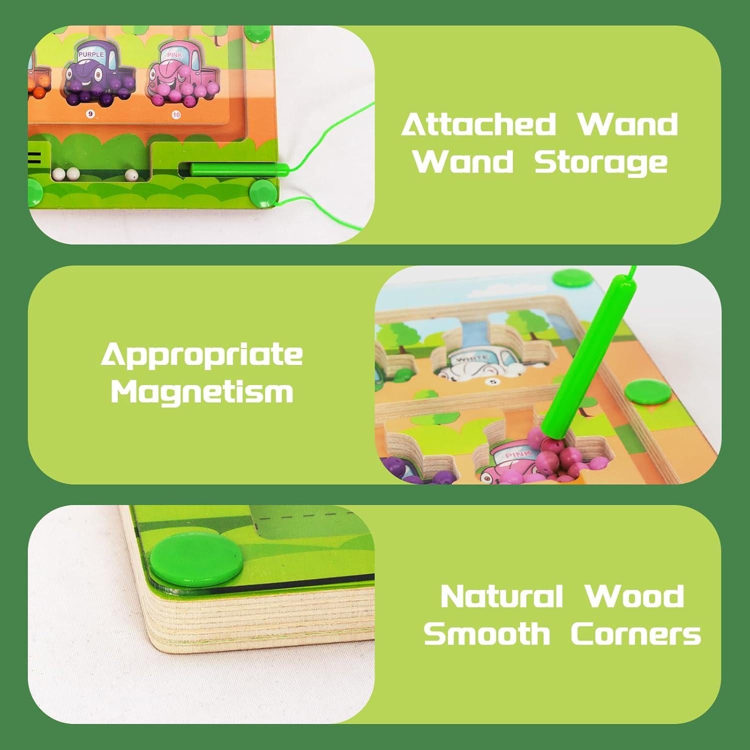 Rompecabezas Magnético Montessori WOODENFUN 30x30 cm