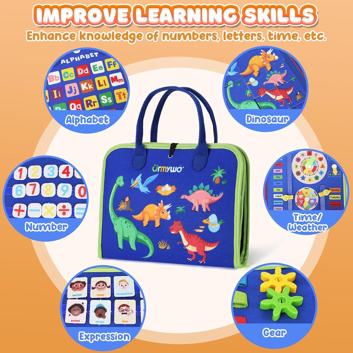 Tablero Ocupado Montessori URMYWO para Niños 1-6 Años Azul