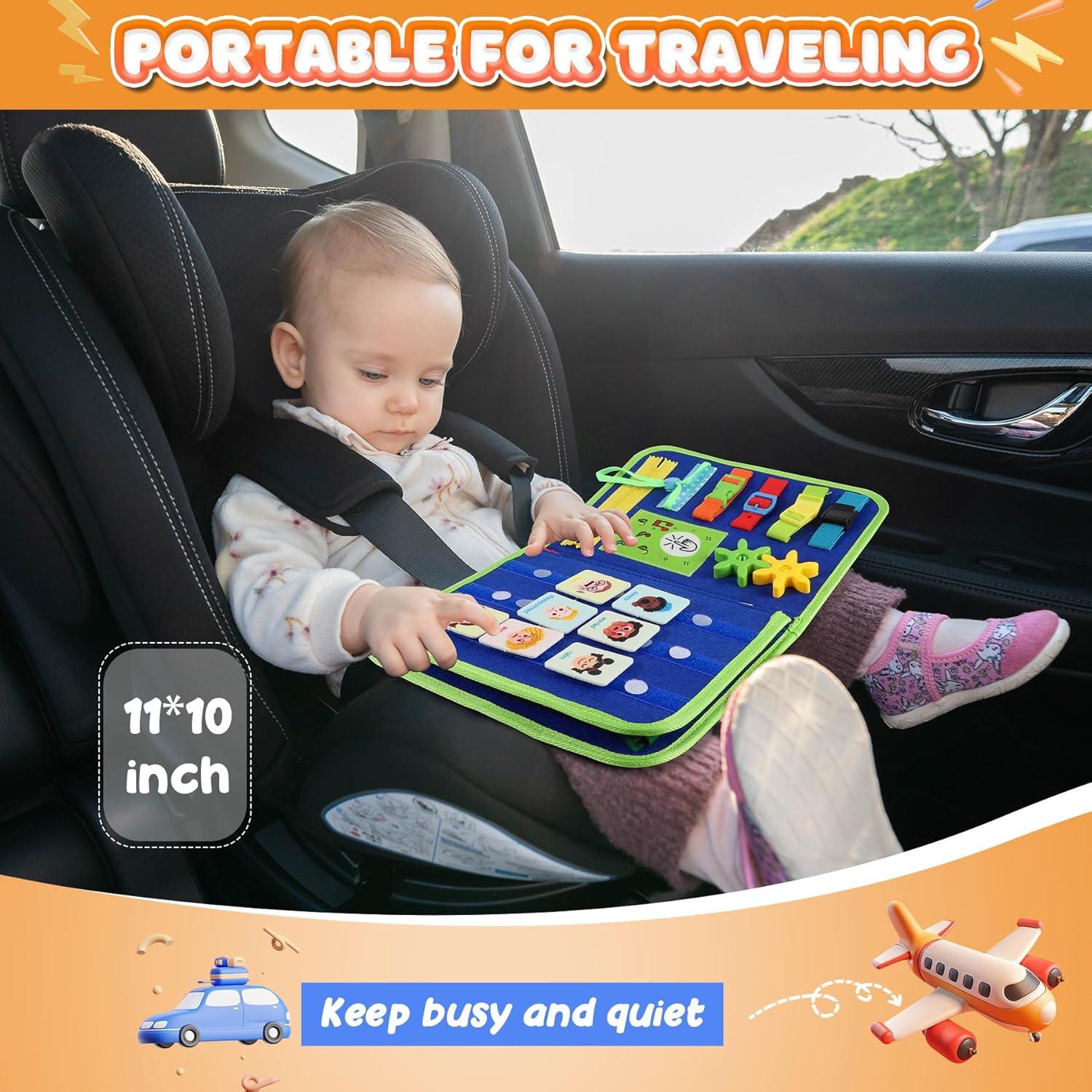 Tablero Ocupado Montessori URMYWO para Niños 1-6 Años Azul