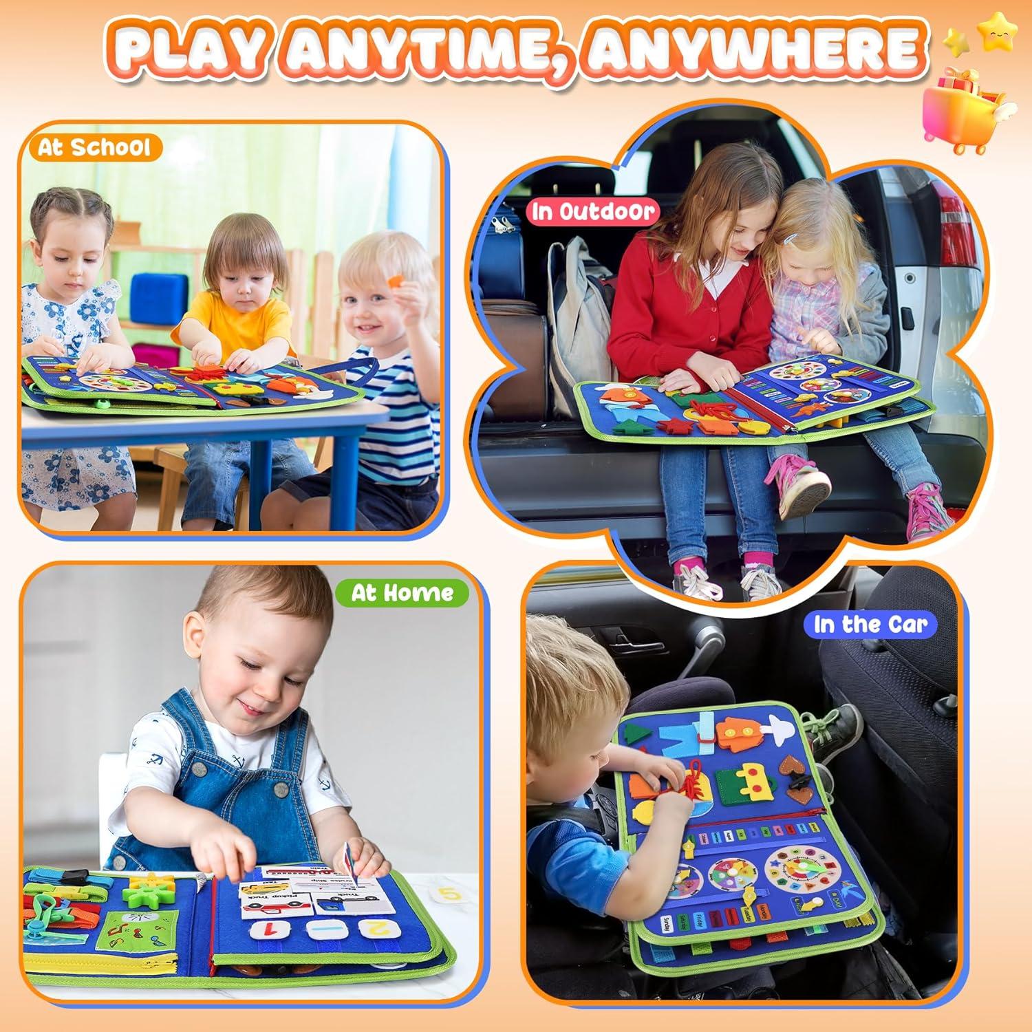 Tablero Ocupado Montessori URMYWO para Niños 1-6 Años Azul