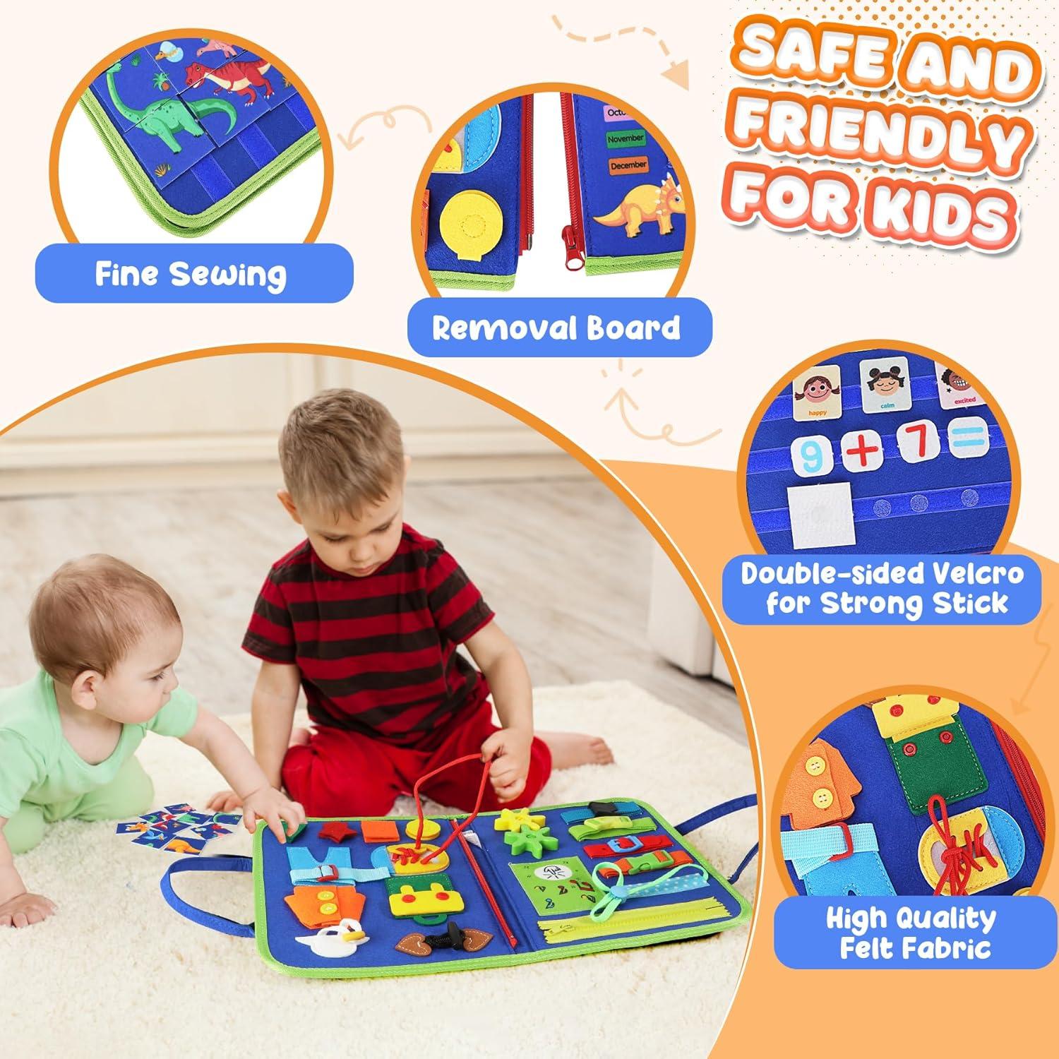 Tablero Ocupado Montessori URMYWO para Niños 1-6 Años Azul