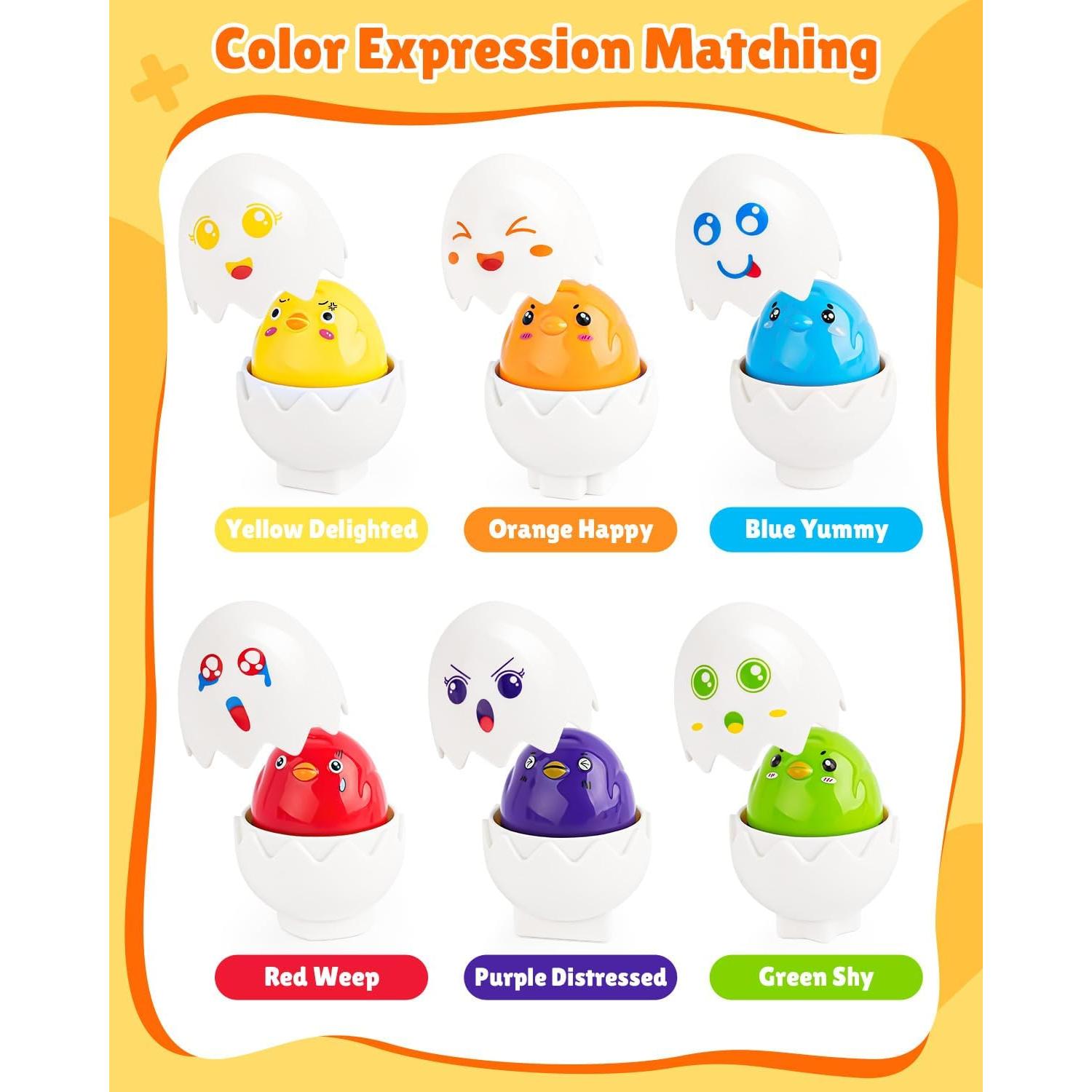 Juguetes Sensoriales CPSYUB Huevos de Clasificación 6 PCS