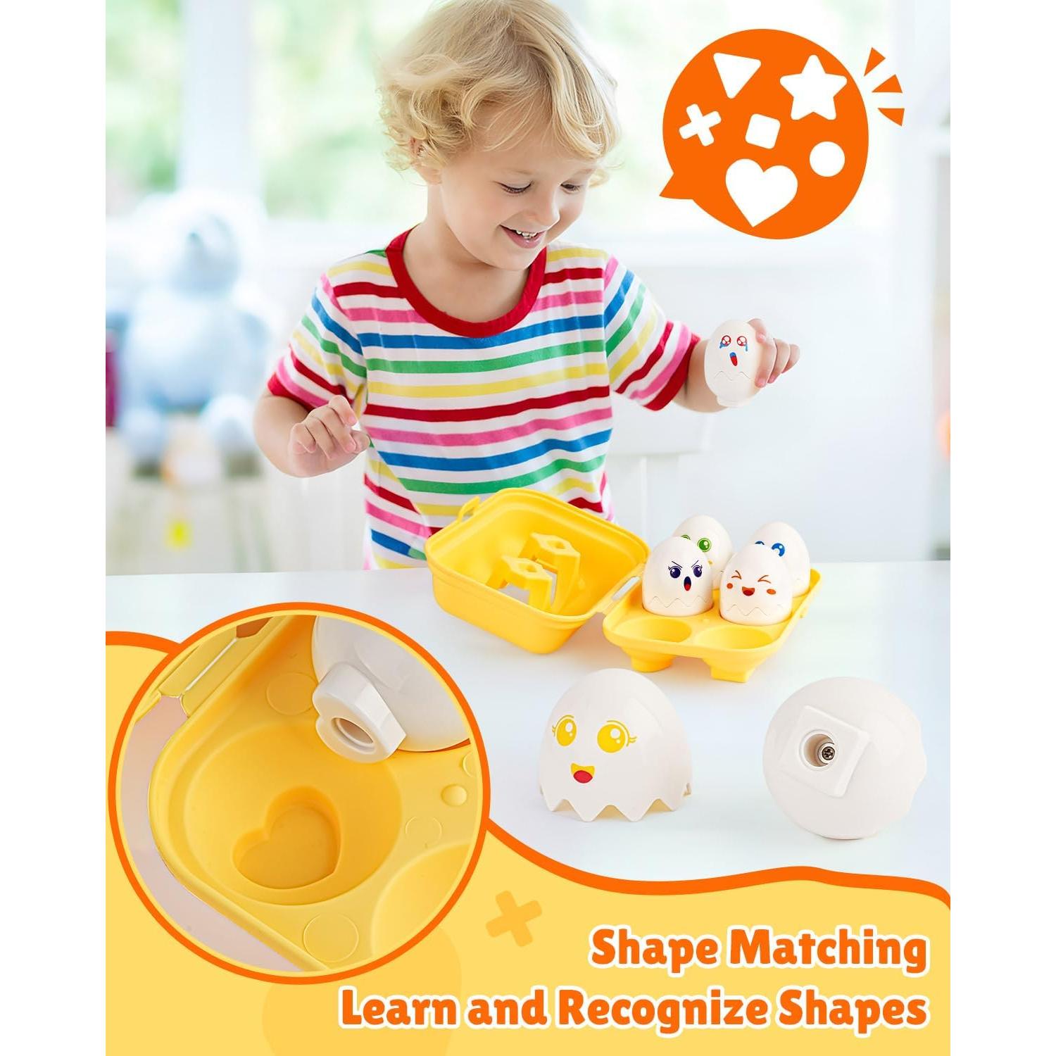 Juguetes Sensoriales CPSYUB Huevos de Clasificación 6 PCS