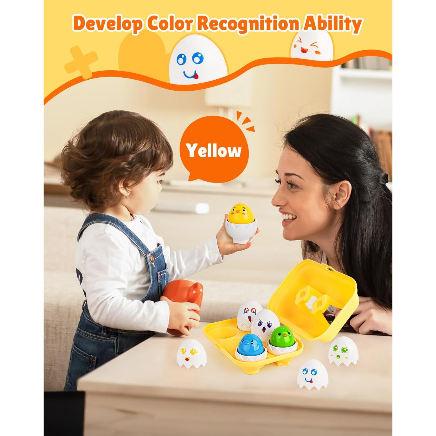 Juguetes Sensoriales CPSYUB Huevos de Clasificación 6 PCS