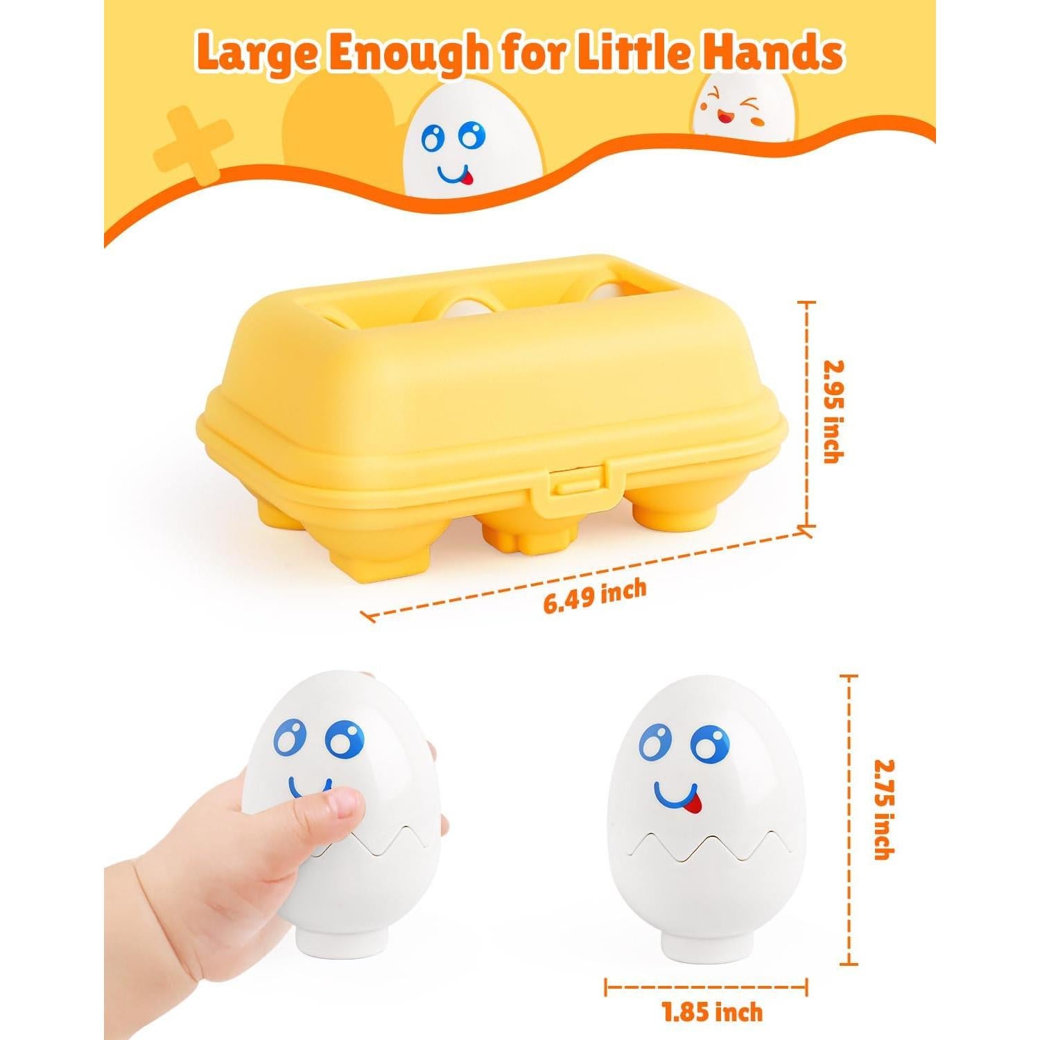 Juguetes Sensoriales CPSYUB Huevos de Clasificación 6 PCS