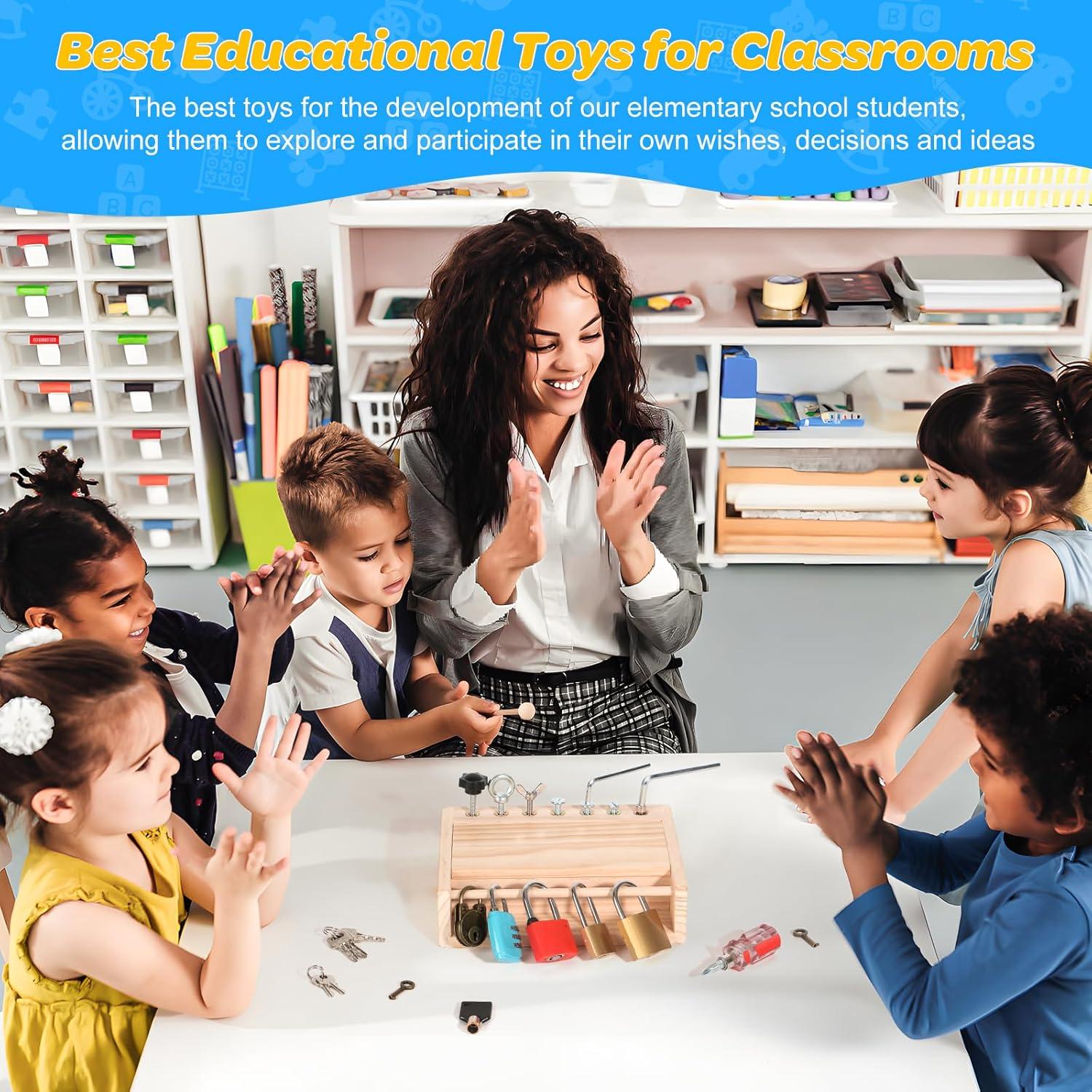 Juego de Tablero Montessori INIFEIDALA - Destornillador y Cerraduras