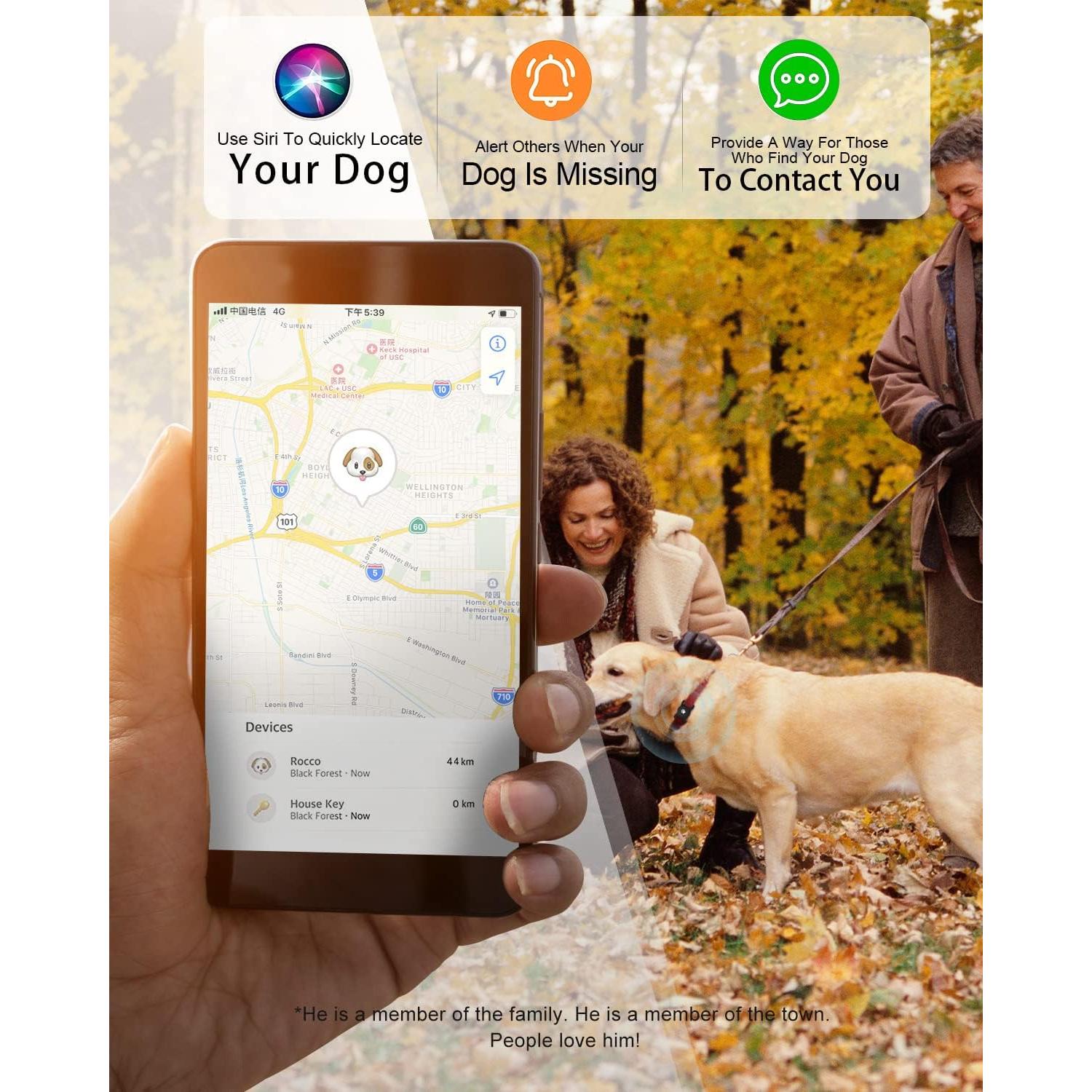 2 Soportes de Collar para Airtag Yiliuoer - Silicona Impermeable