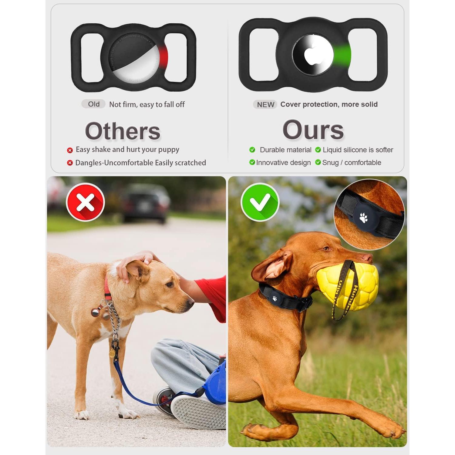 2 Soportes de Collar para Airtag Yiliuoer - Silicona Impermeable