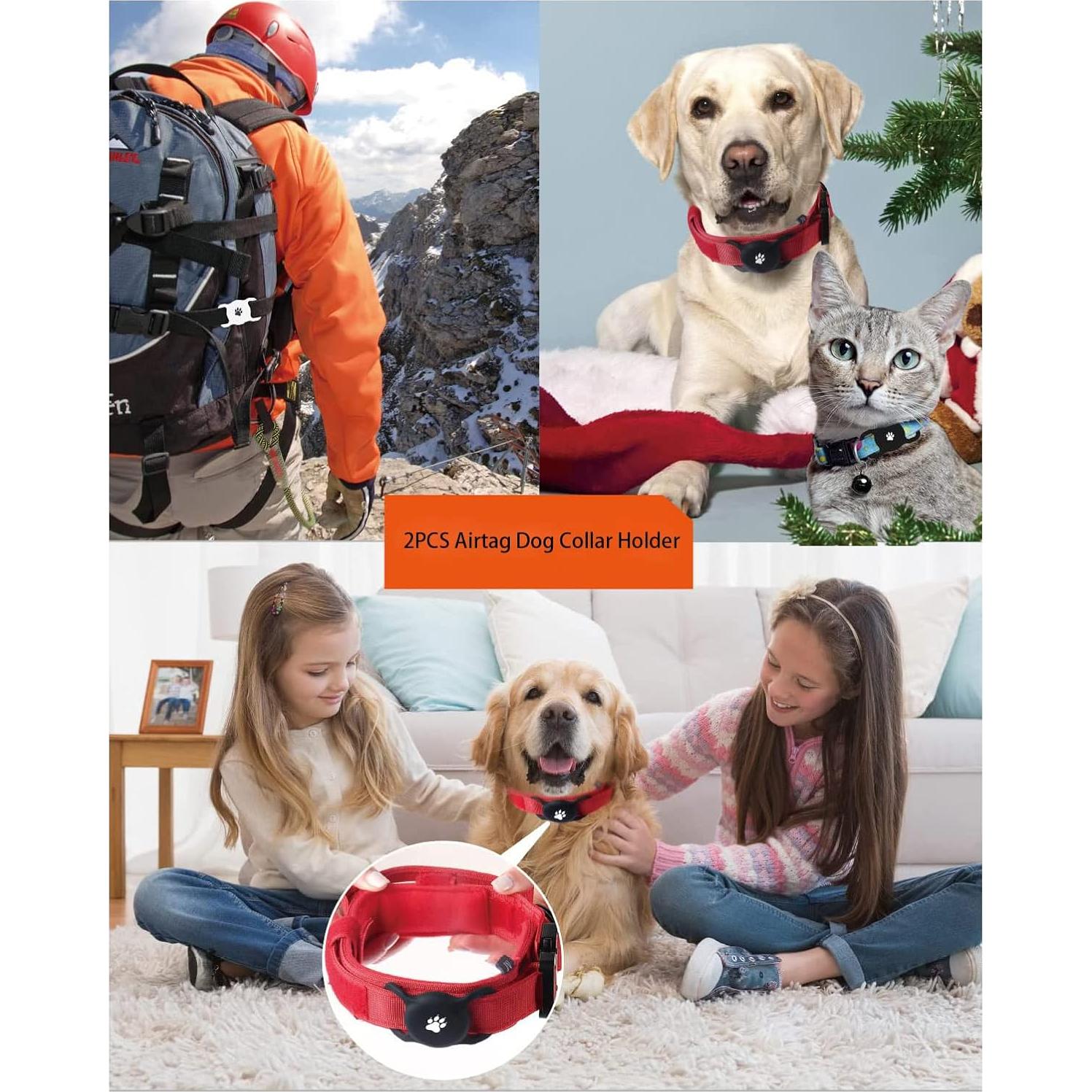 2 Soportes de Collar para Airtag Yiliuoer - Silicona Impermeable