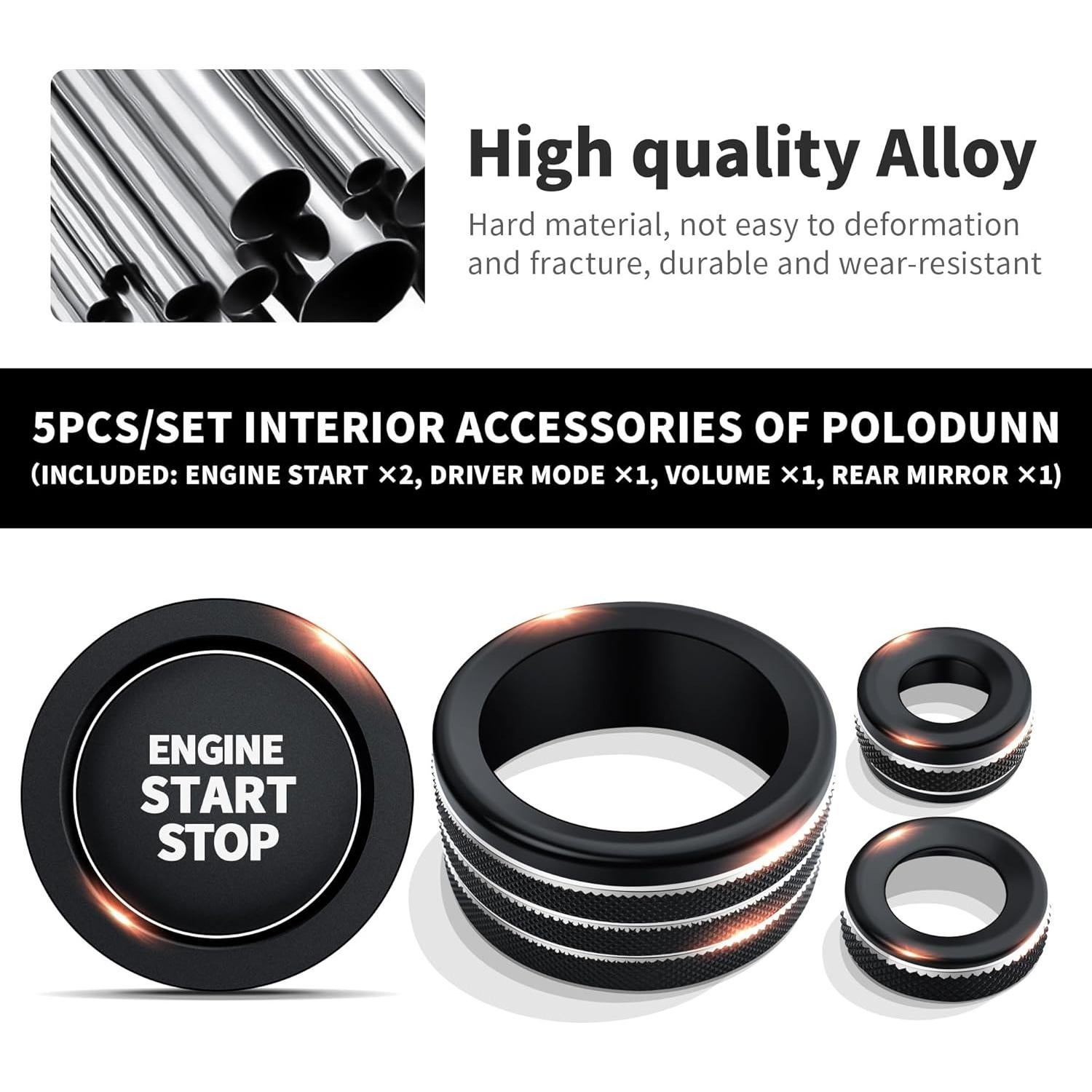 Cubiertas de Perilla Polodunn para Toyota Tundra y Sequoia 2022-2025