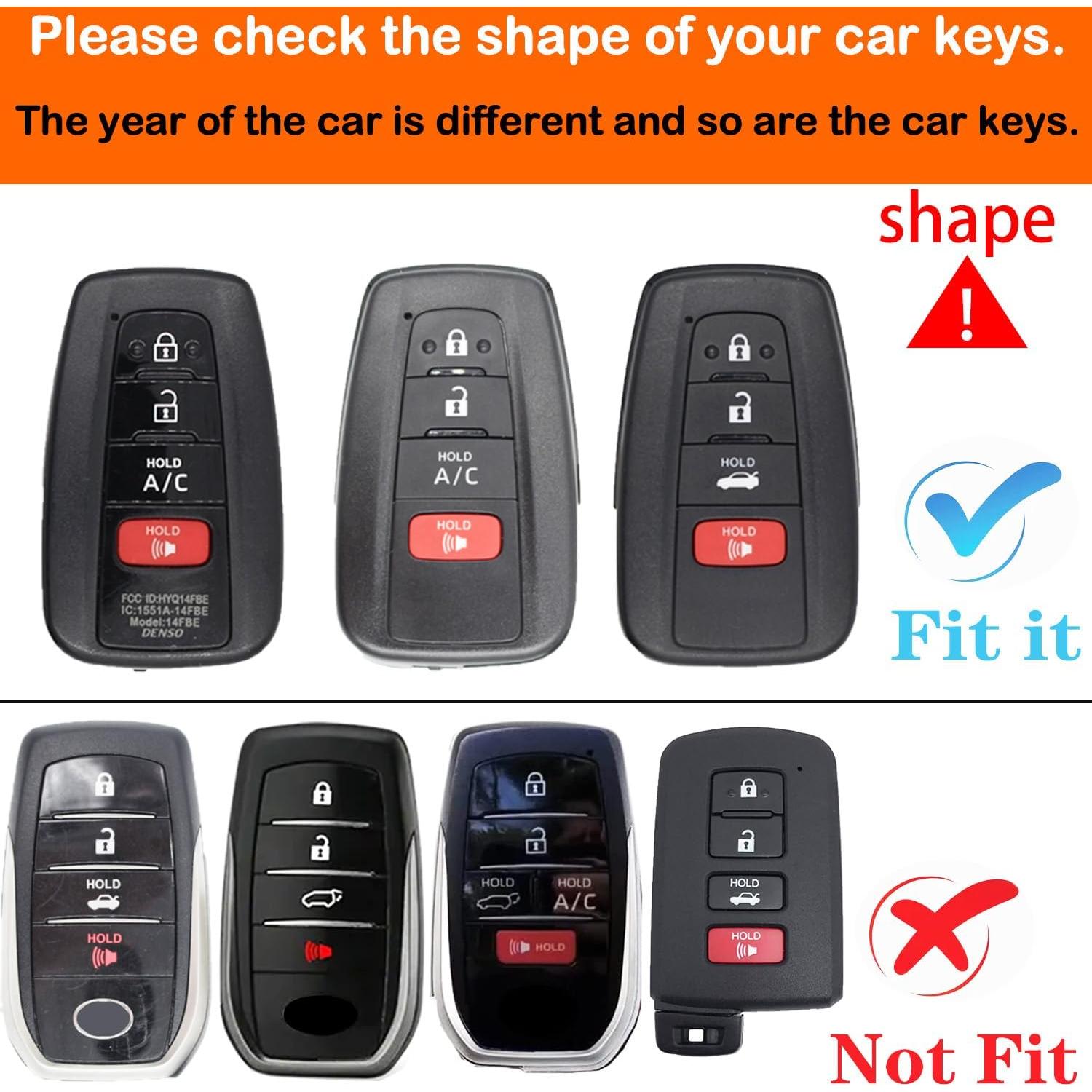 Funda de Llave Protectora TPU Yonmcfn para Toyota 4 Botones