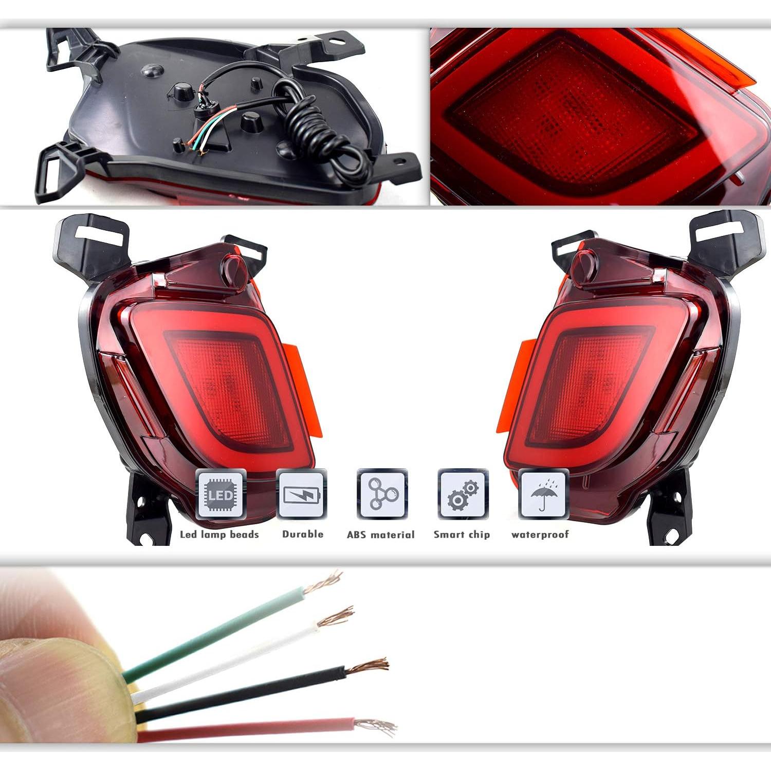 Luz de Niebla Trasera LED GeeGee para Toyota Highlander 2015-2018