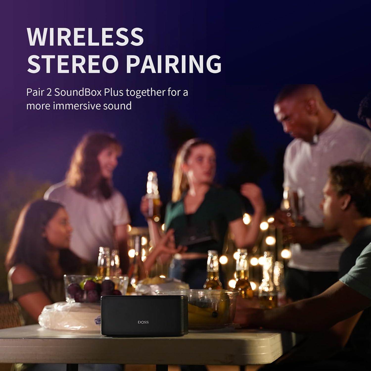 Altavoz Bluetooth DOSS SoundBox Plus 16W 20H Portátil Negro