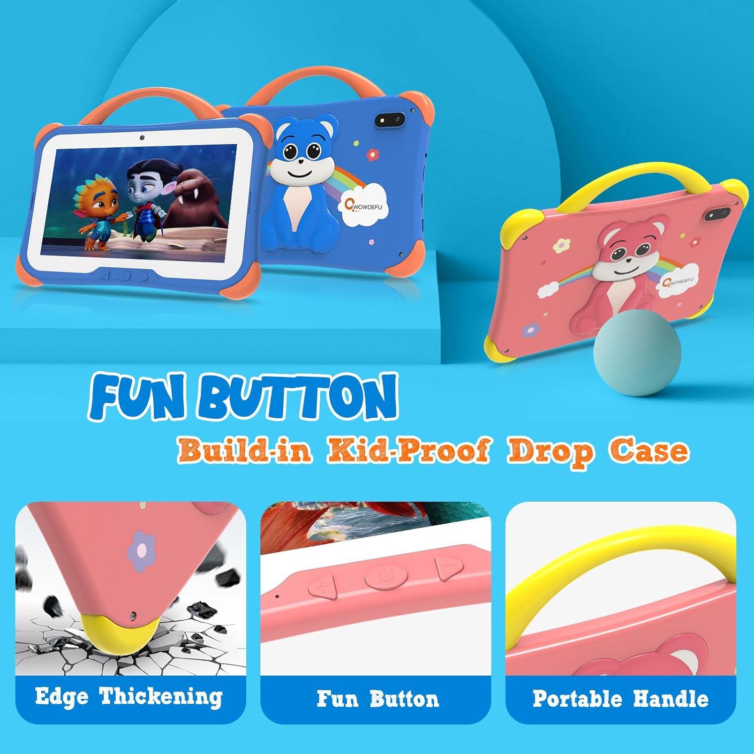 Tableta para Niños CWOWDEFU C28 7" 64GB Android 14 Azul