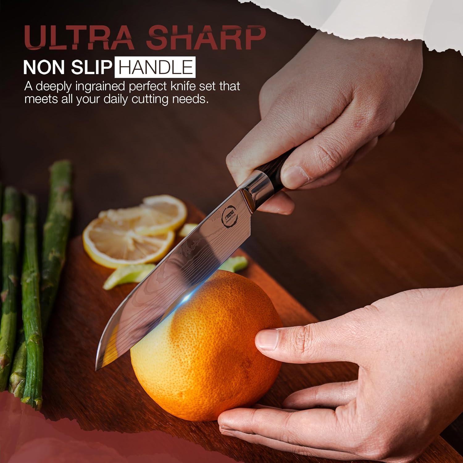 Juego de Cuchillos de Chef 8 Piezas HouseWish - Acero Inoxidable