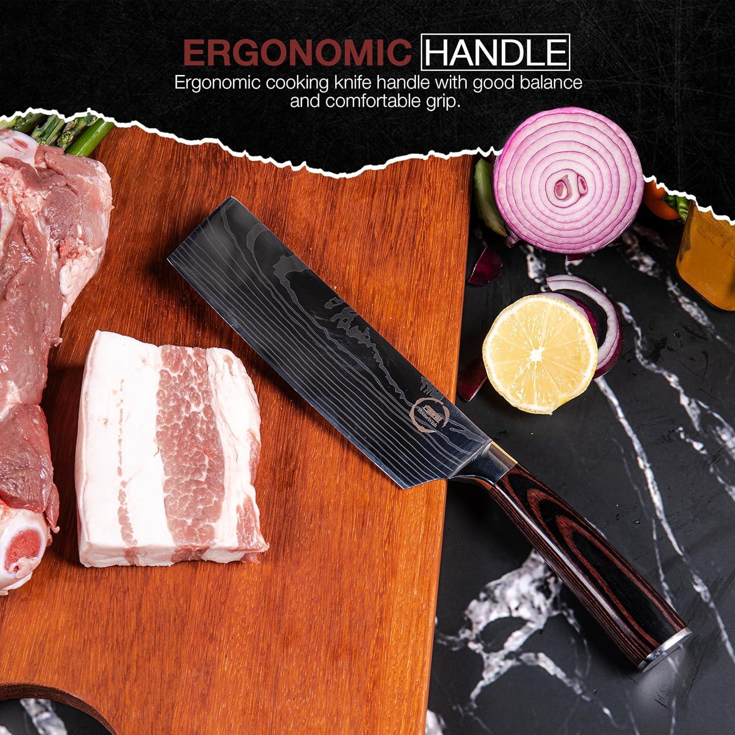 Juego de Cuchillos de Chef 8 Piezas HouseWish - Acero Inoxidable