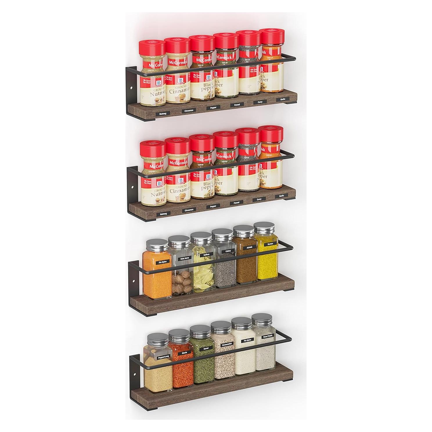 Organizador de Especias SpaceAid 4 Estantes Montaje en Pared