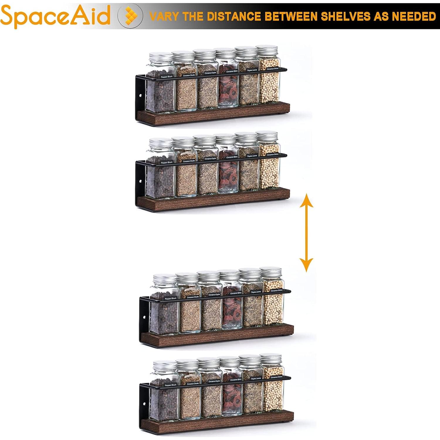 Organizador de Especias SpaceAid 4 Estantes Montaje en Pared