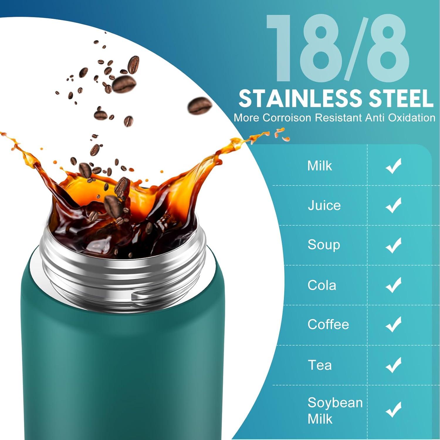 Botella de Agua Aislada SLUXKE 24oz Acero Inoxidable Azul