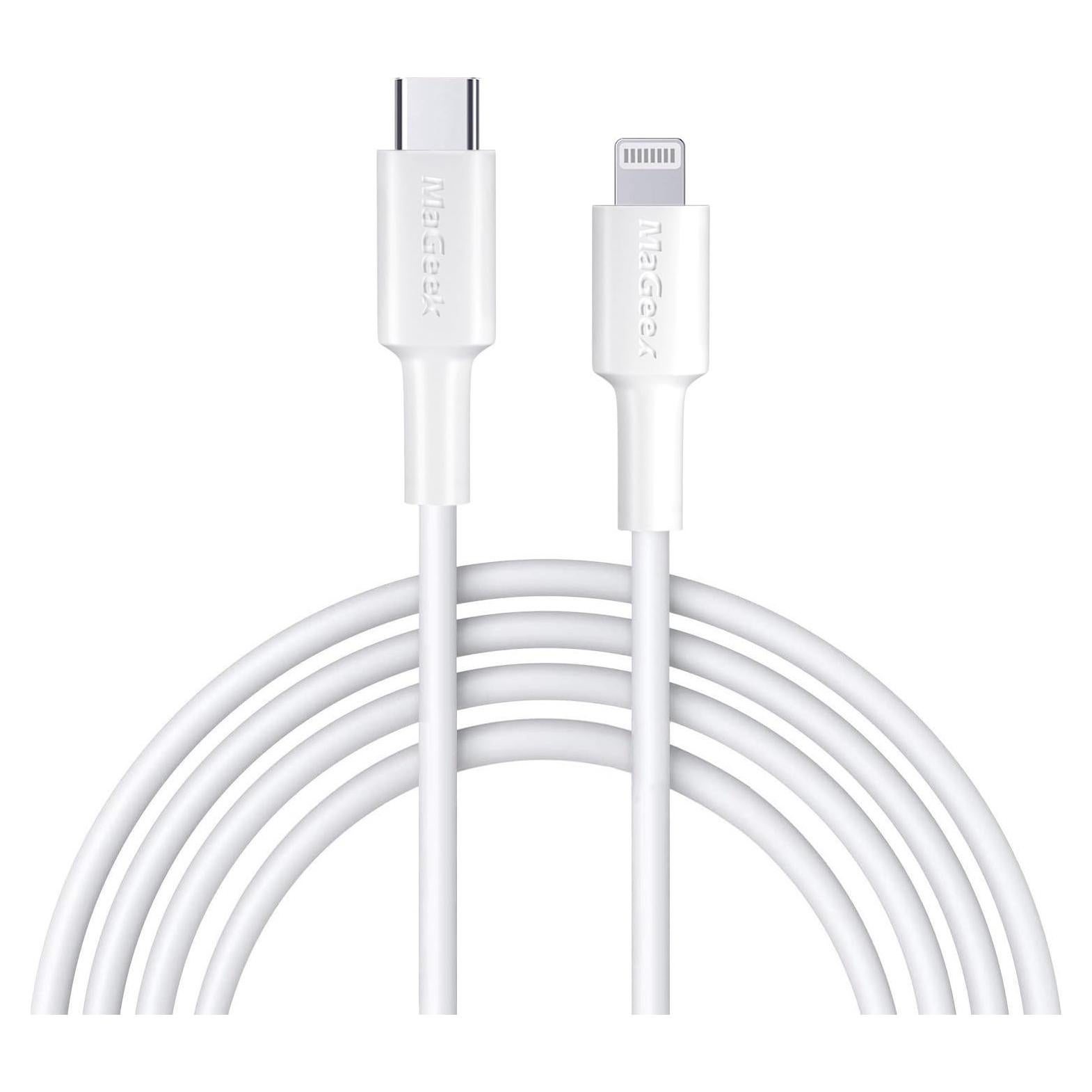 Cable USB C a Lightning MaGeek 3m Certificado MFi Carga Rápida